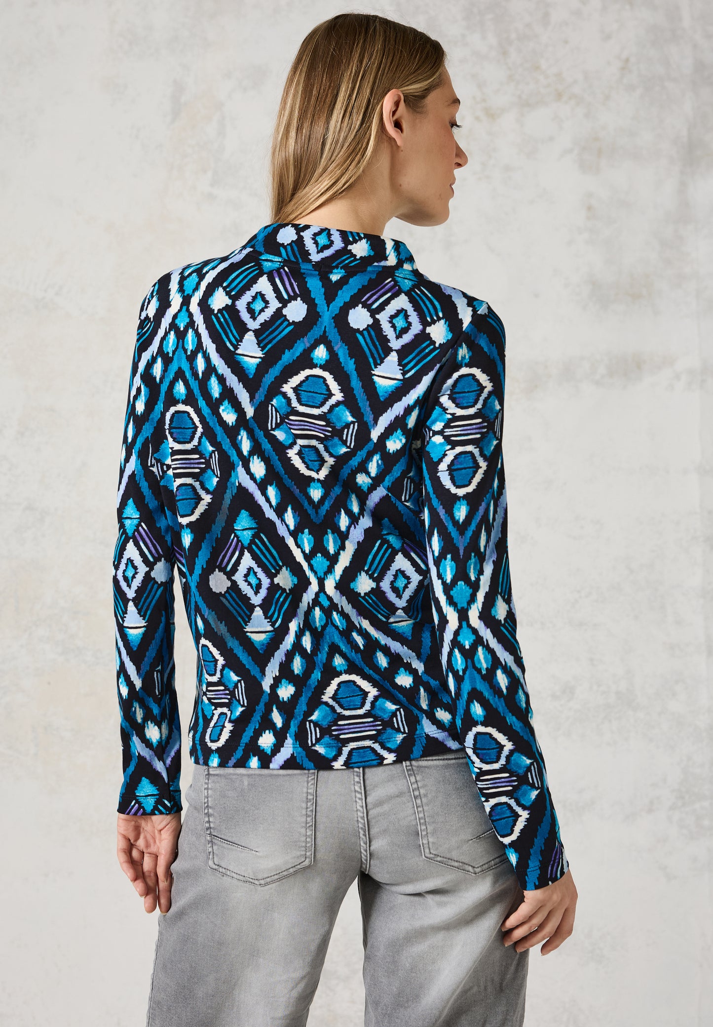 CECIL Damen Langarmshirt mit Print – Farbe: dunkel anthrazit