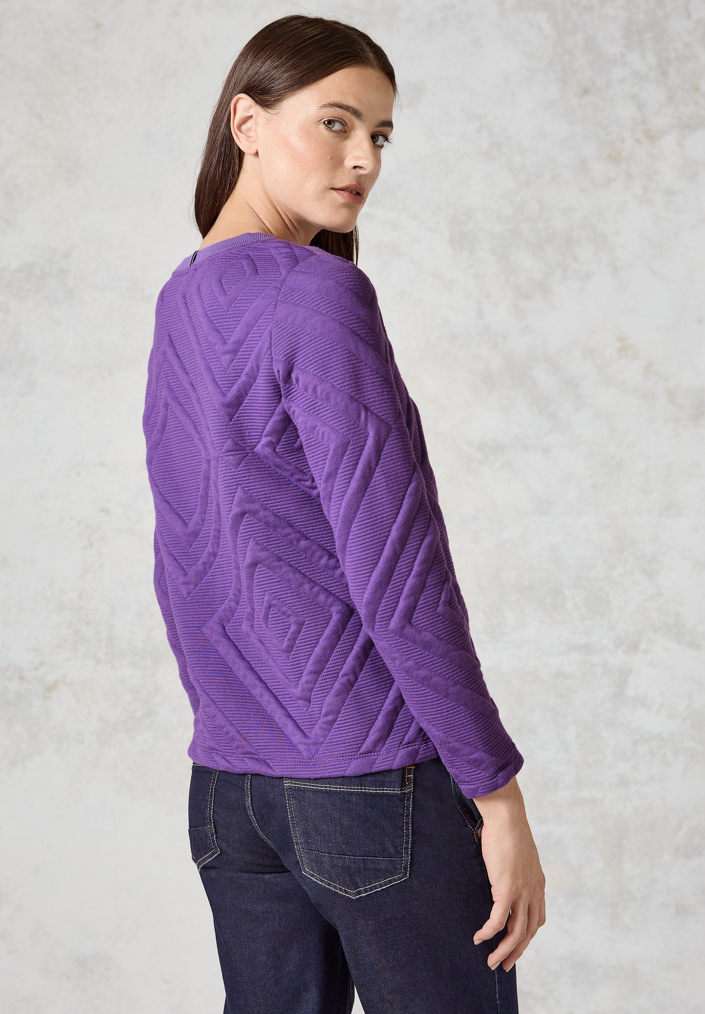 CECIL Shirt Strukturmuster - Farbe: lila