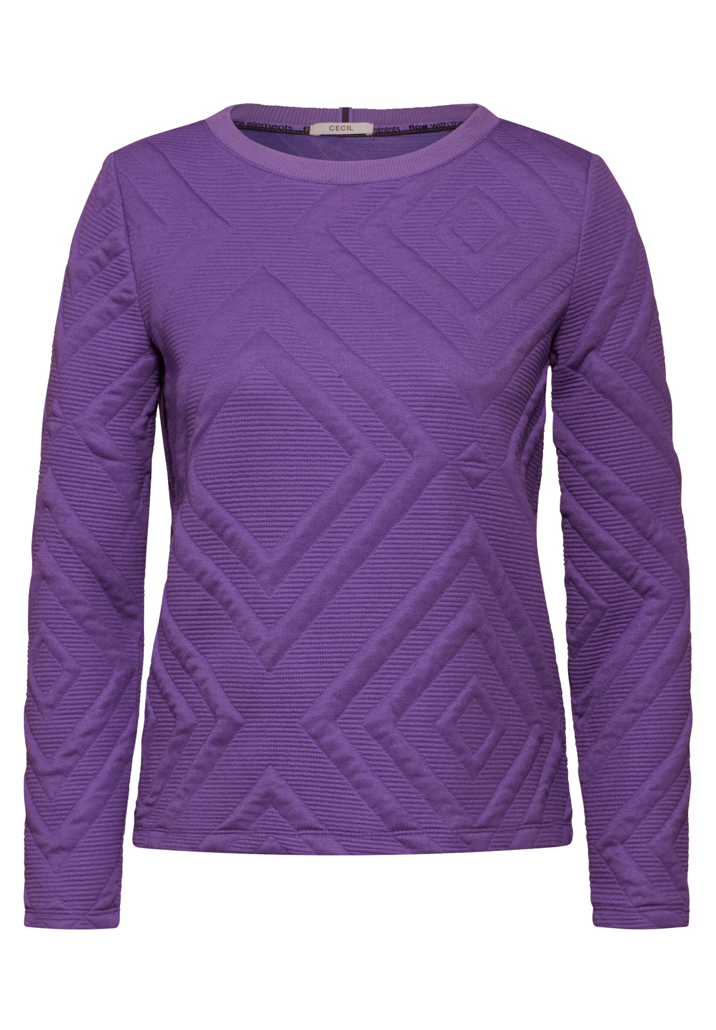 CECIL Shirt Strukturmuster - Farbe: lila