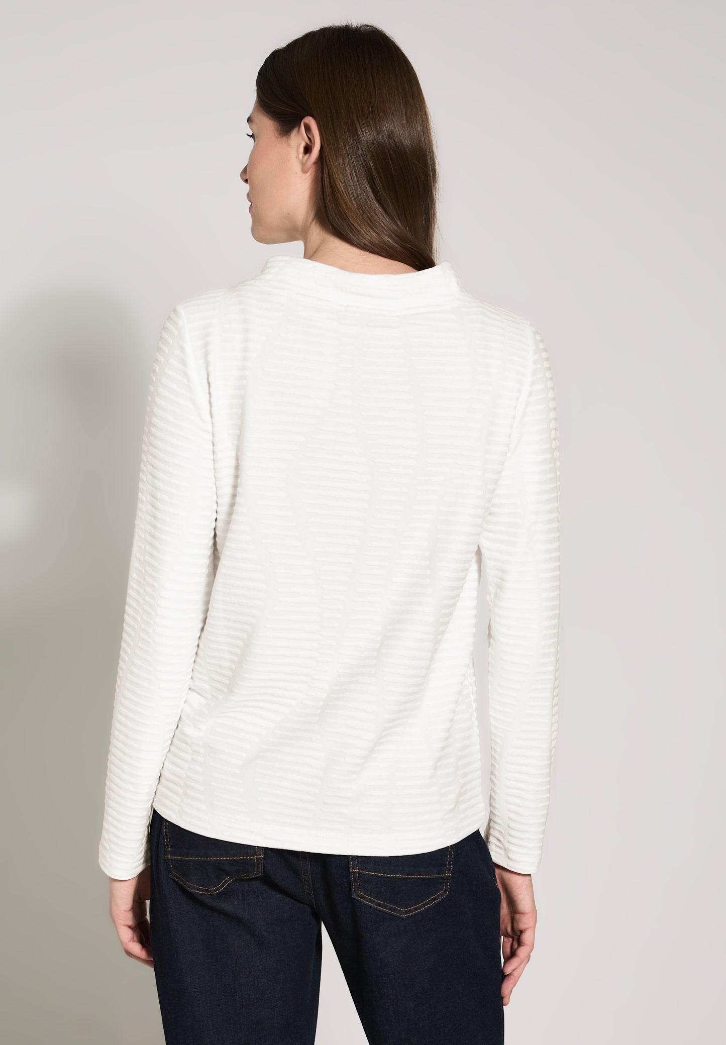 CECIL Strukturshirt - Farbe: vanilla white