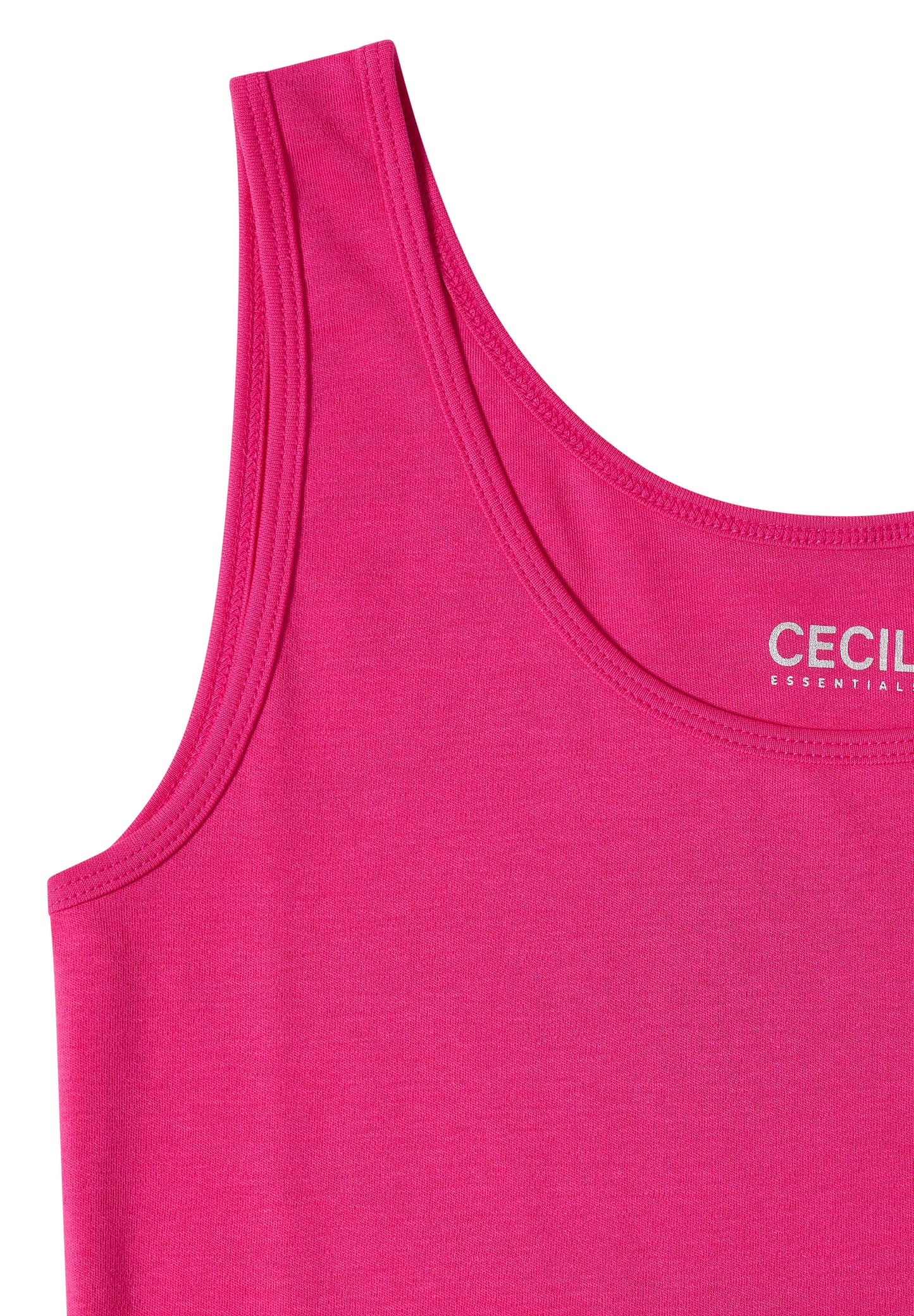 CECIL - Basic Top mit Rundhals aus Baumwolle - Farbe: beetroot pink