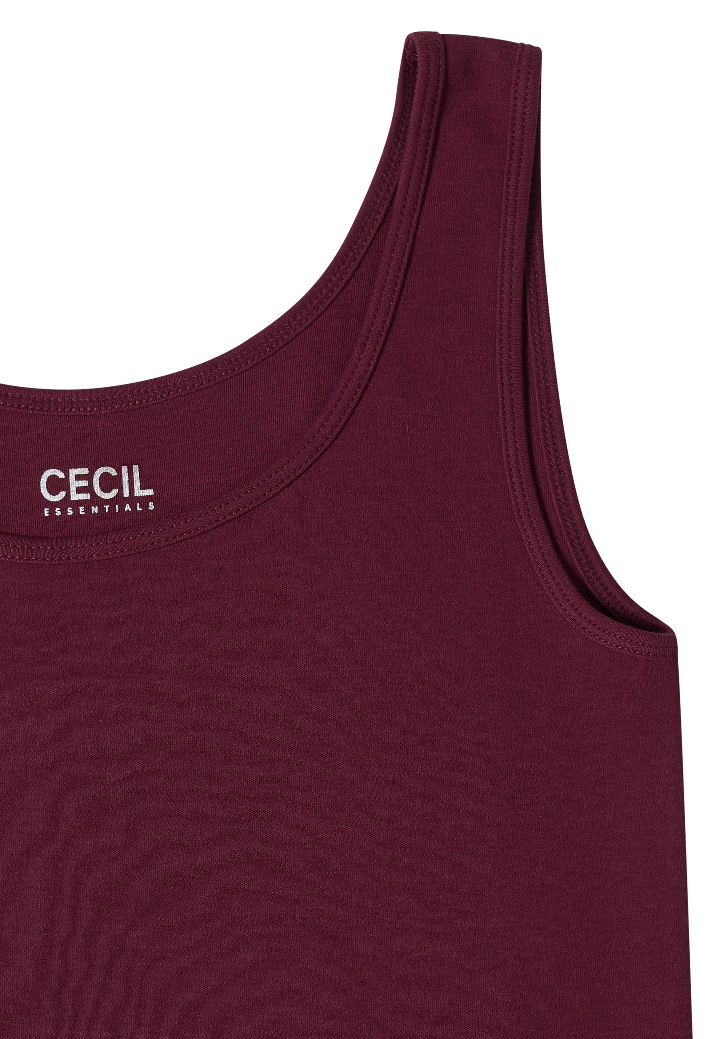 CECIL - Basic Top mit Rundhals aus Baumwolle - Farbe: Rot