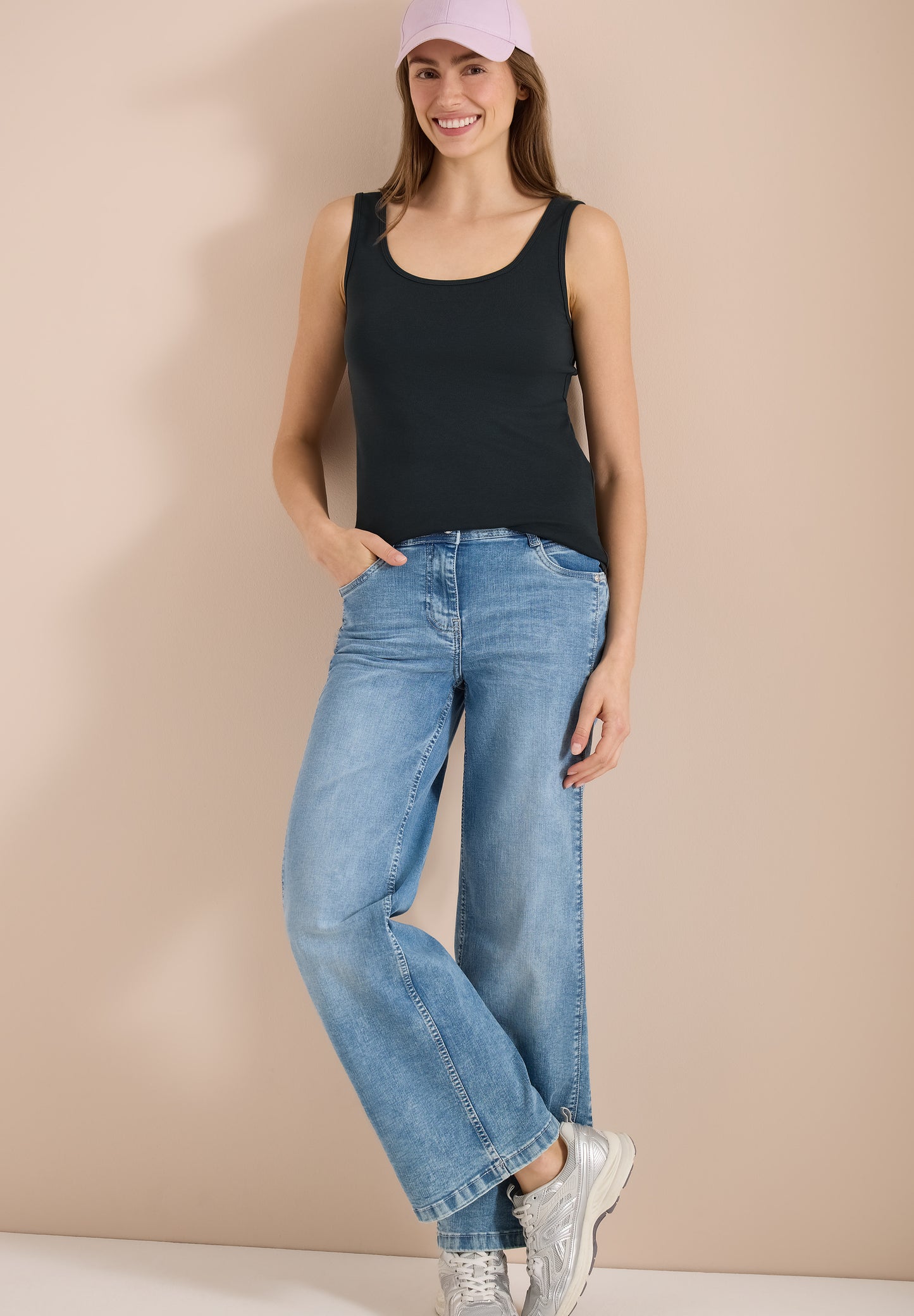 CECIL - Basic Top aus reiner Baumwolle - Farbe: palm breeze green
