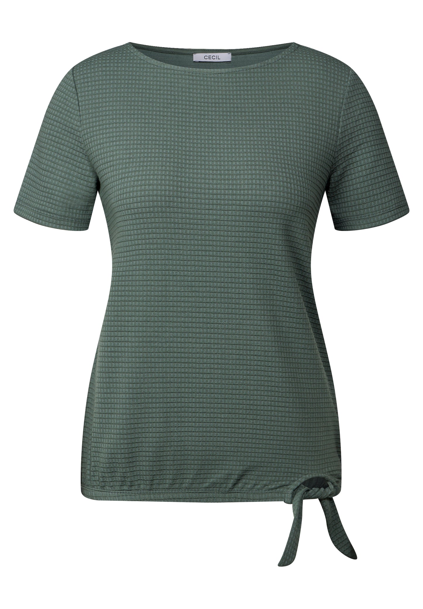 CECIL Strukturshirt mit Knoten - Farbe: balmy khaki