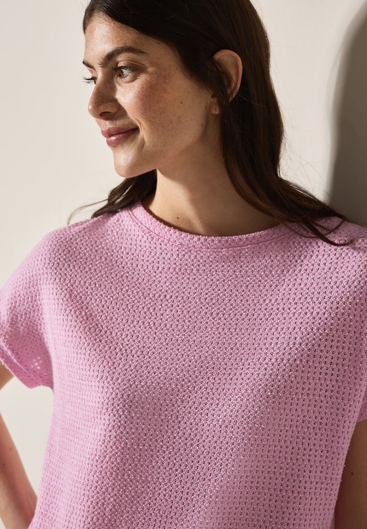 CECIL Struktur-T-Shirt - Farbe: cherry blossom pink