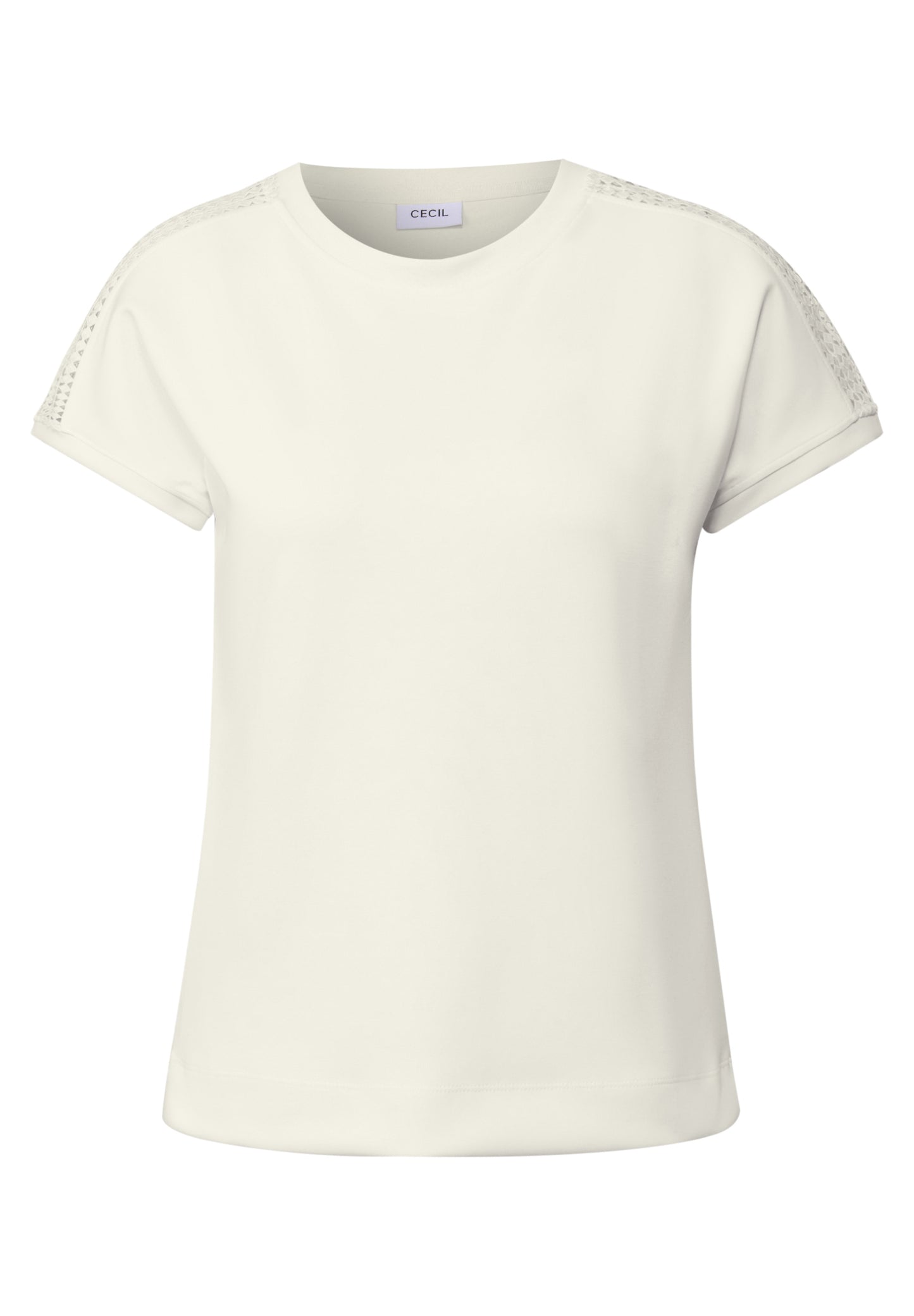 CECIL Silk Touch T-Shirt - Farbe: vanilla white