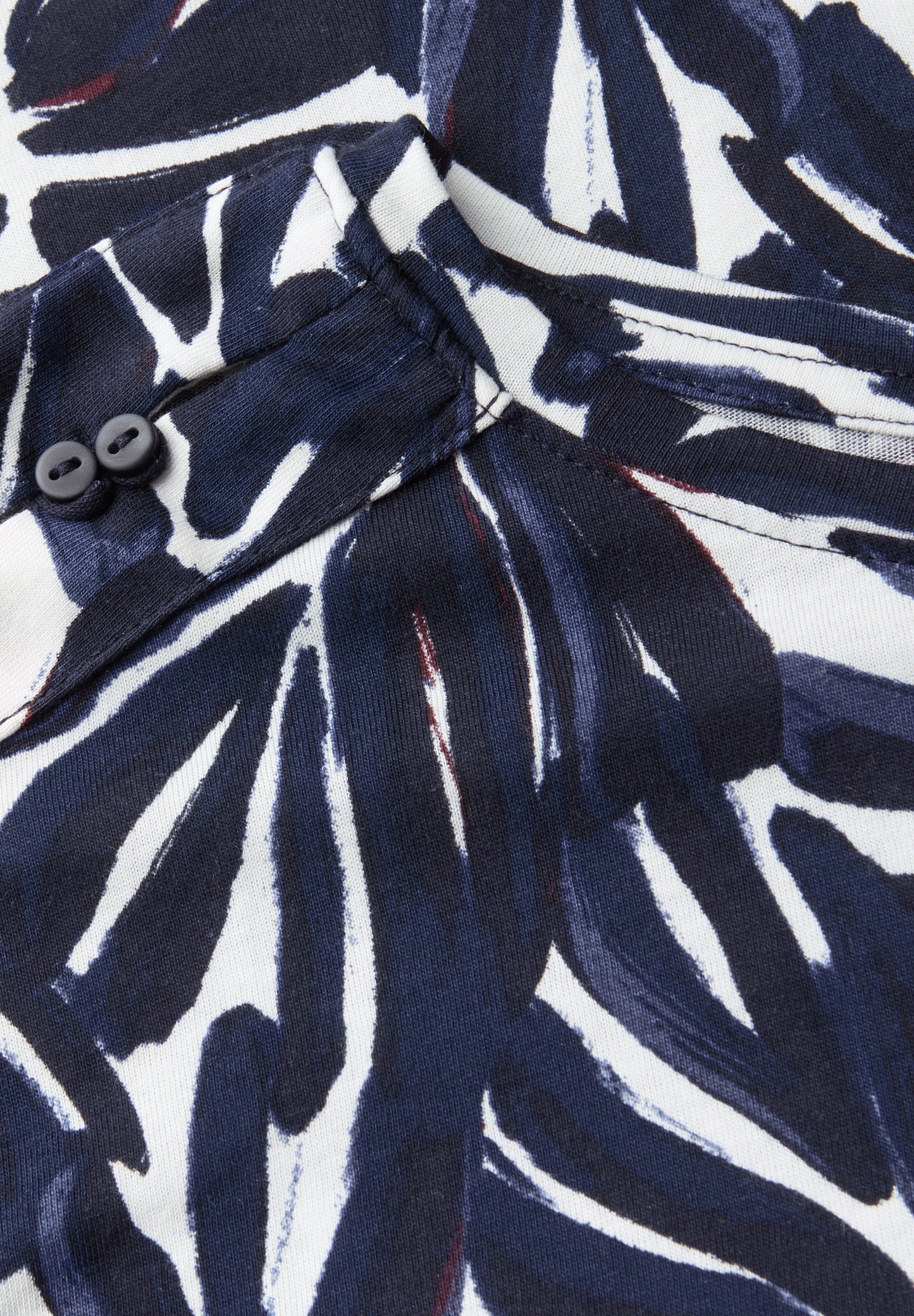CECIL Print-Shirt mit Knopfdetail - Farbe: urban dark blue