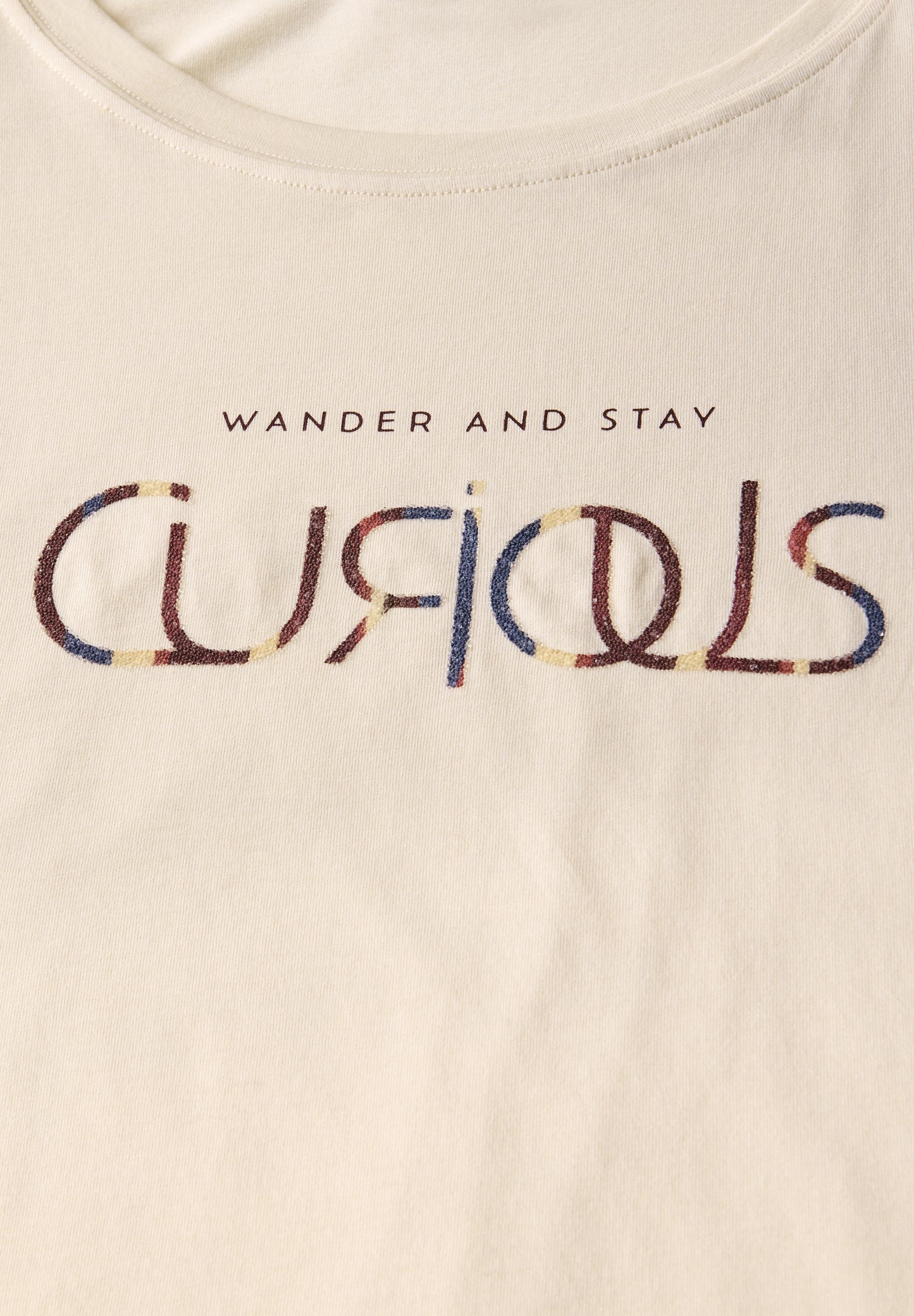 CECIL T-Shirt mit Wording - Farbe: light beige