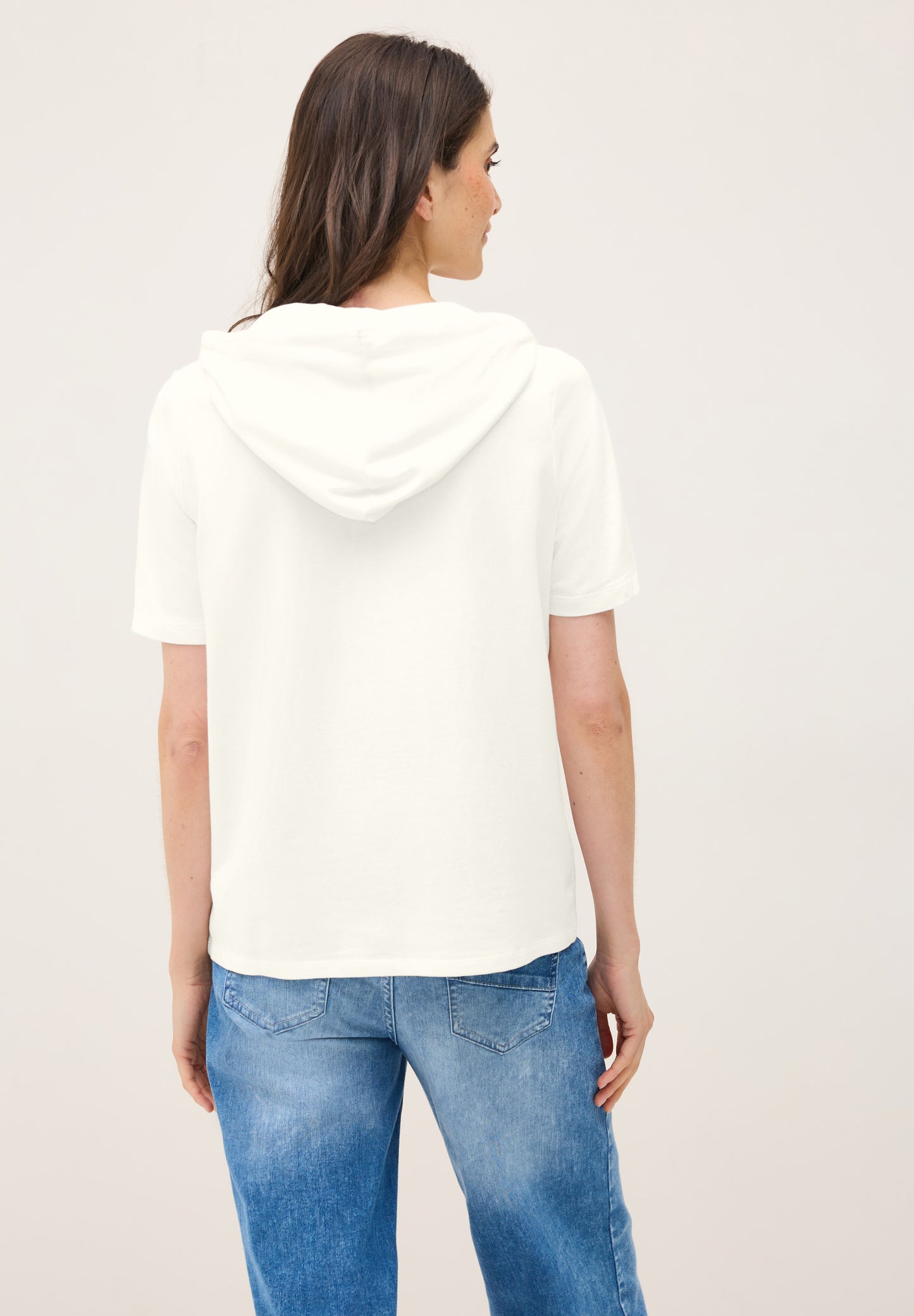 CECIL Kapuzenshirt mit Wording - Farbe: vanilla white