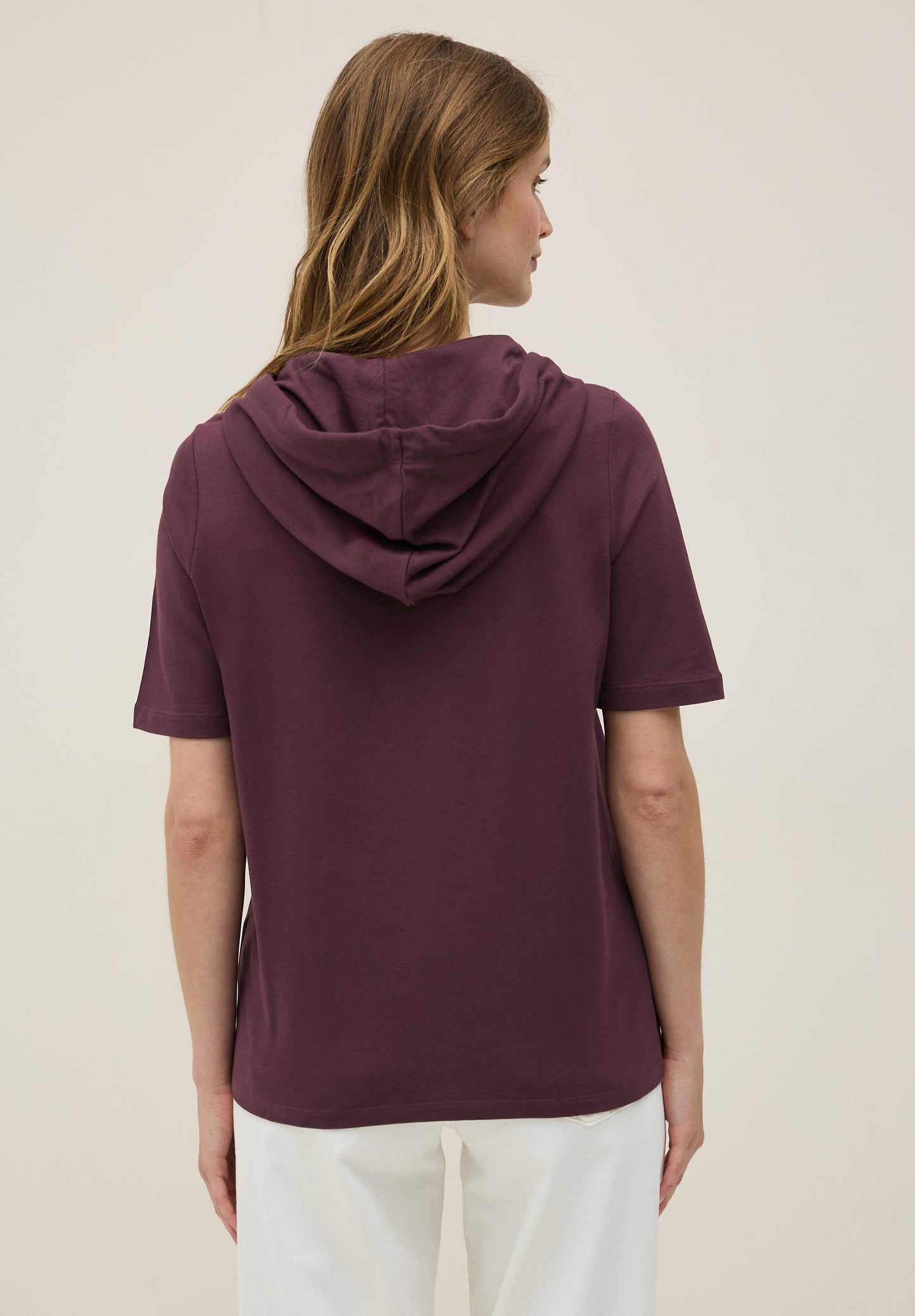 CECIL Kapuzenshirt mit Wording - Farbe: mulberry red