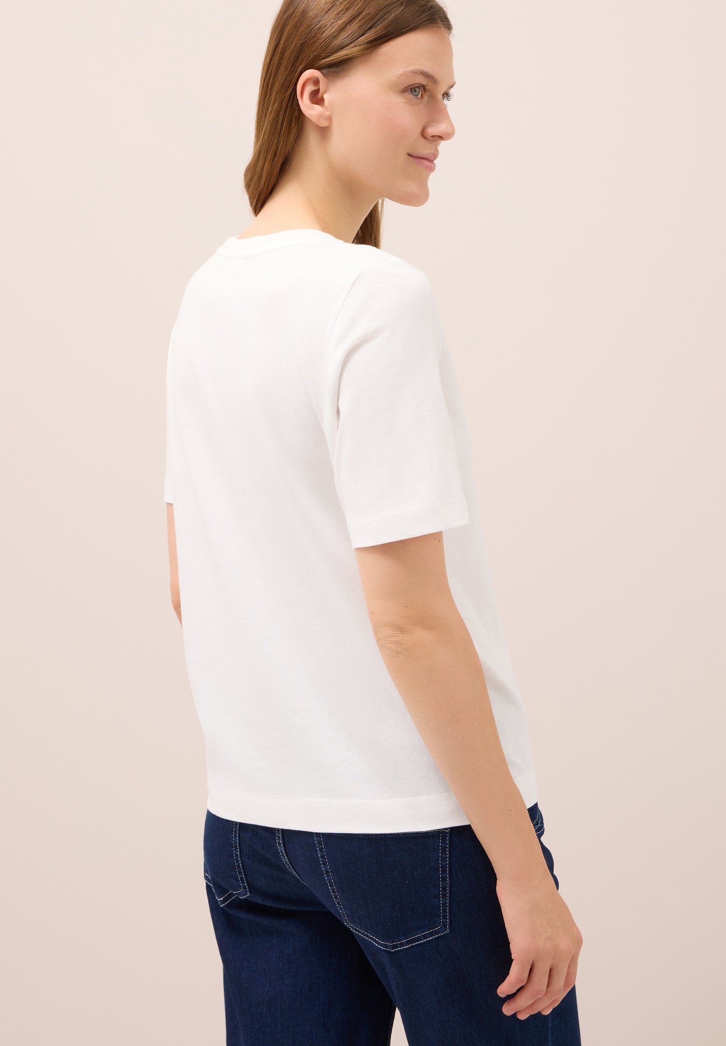 CECIL T-Shirt mit Wording Artwork - Farbe: vanilla white