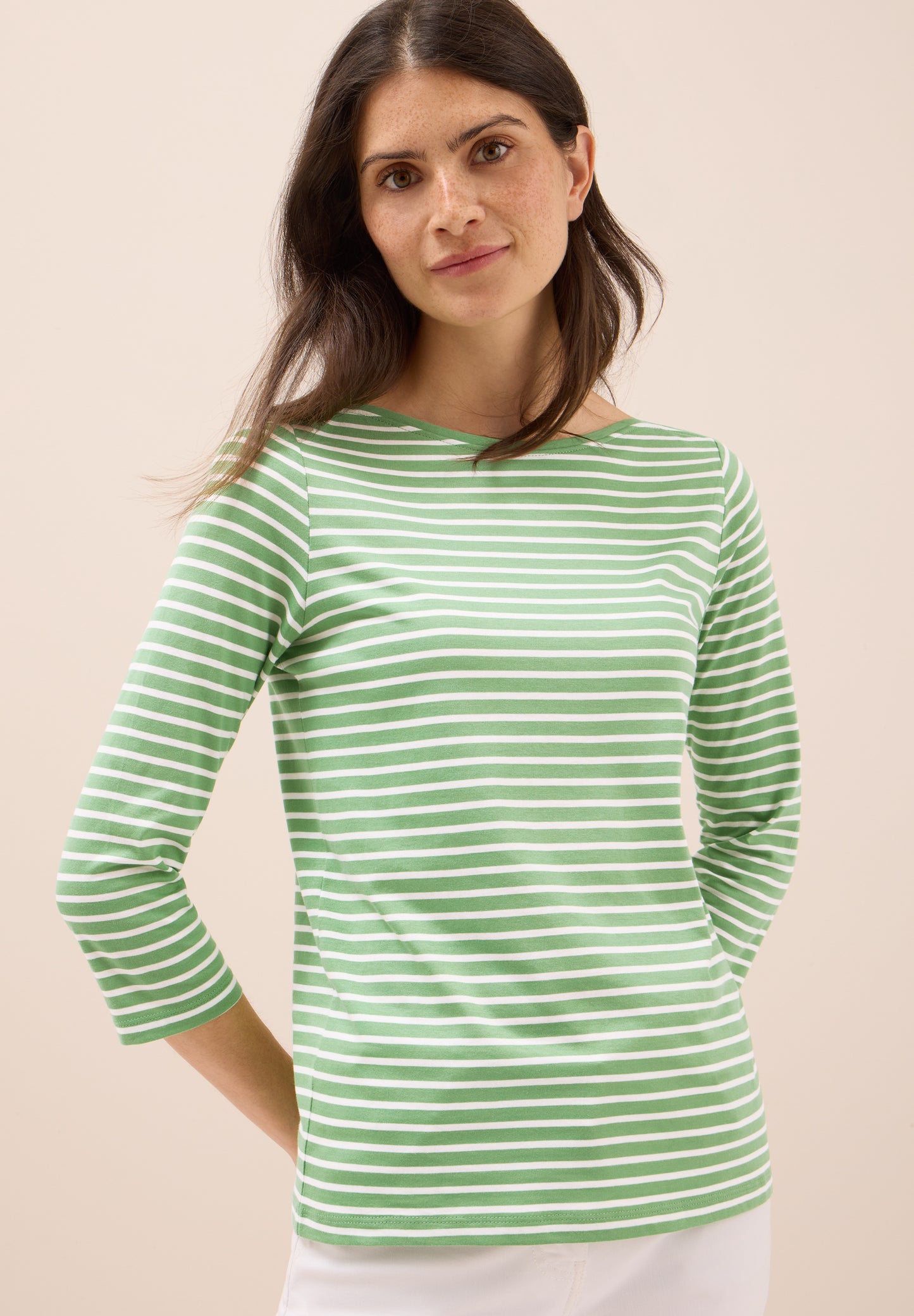 CECIL Gestreiftes Shirt - Farbe: fennel green