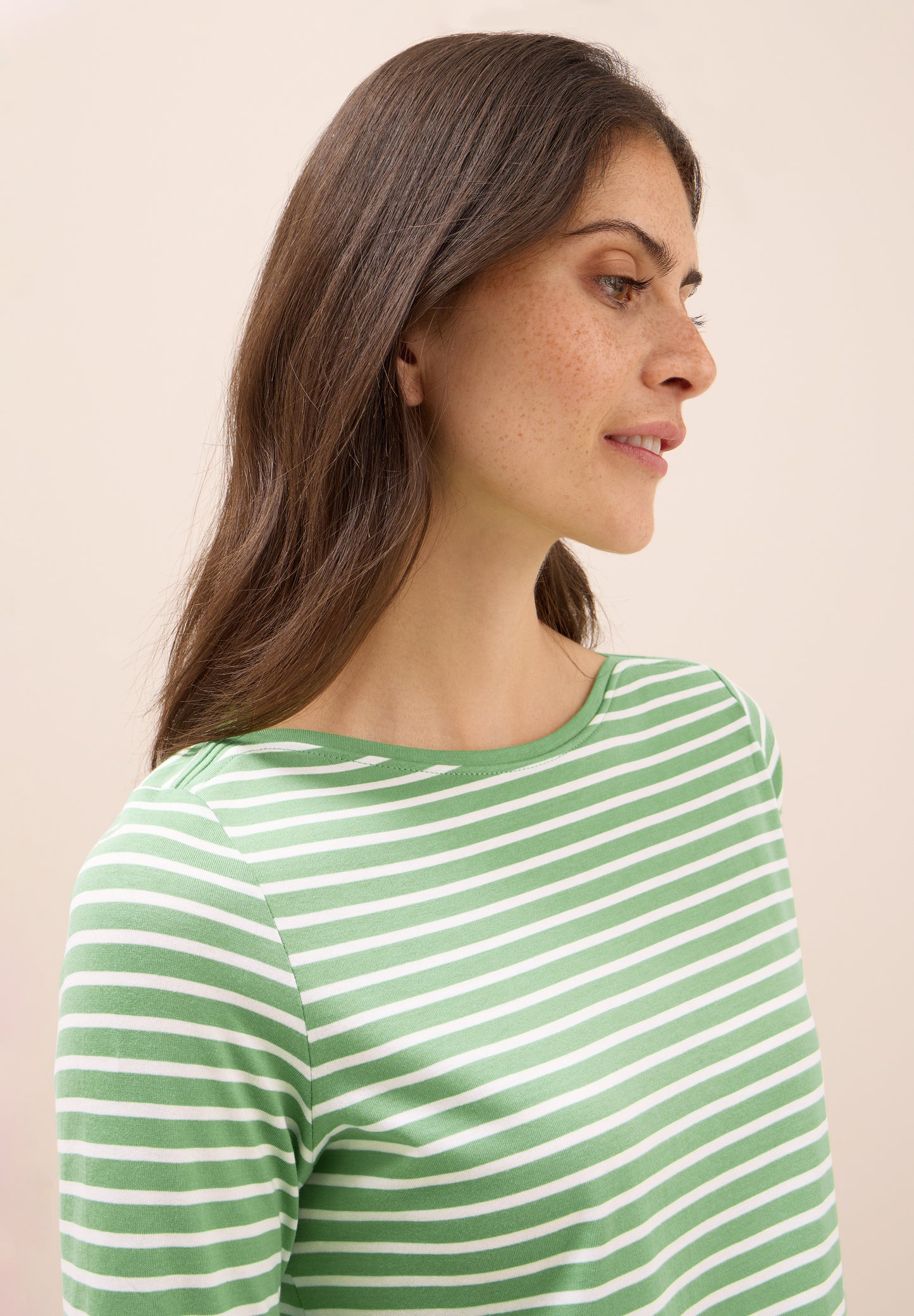 CECIL Gestreiftes Shirt - Farbe: fennel green
