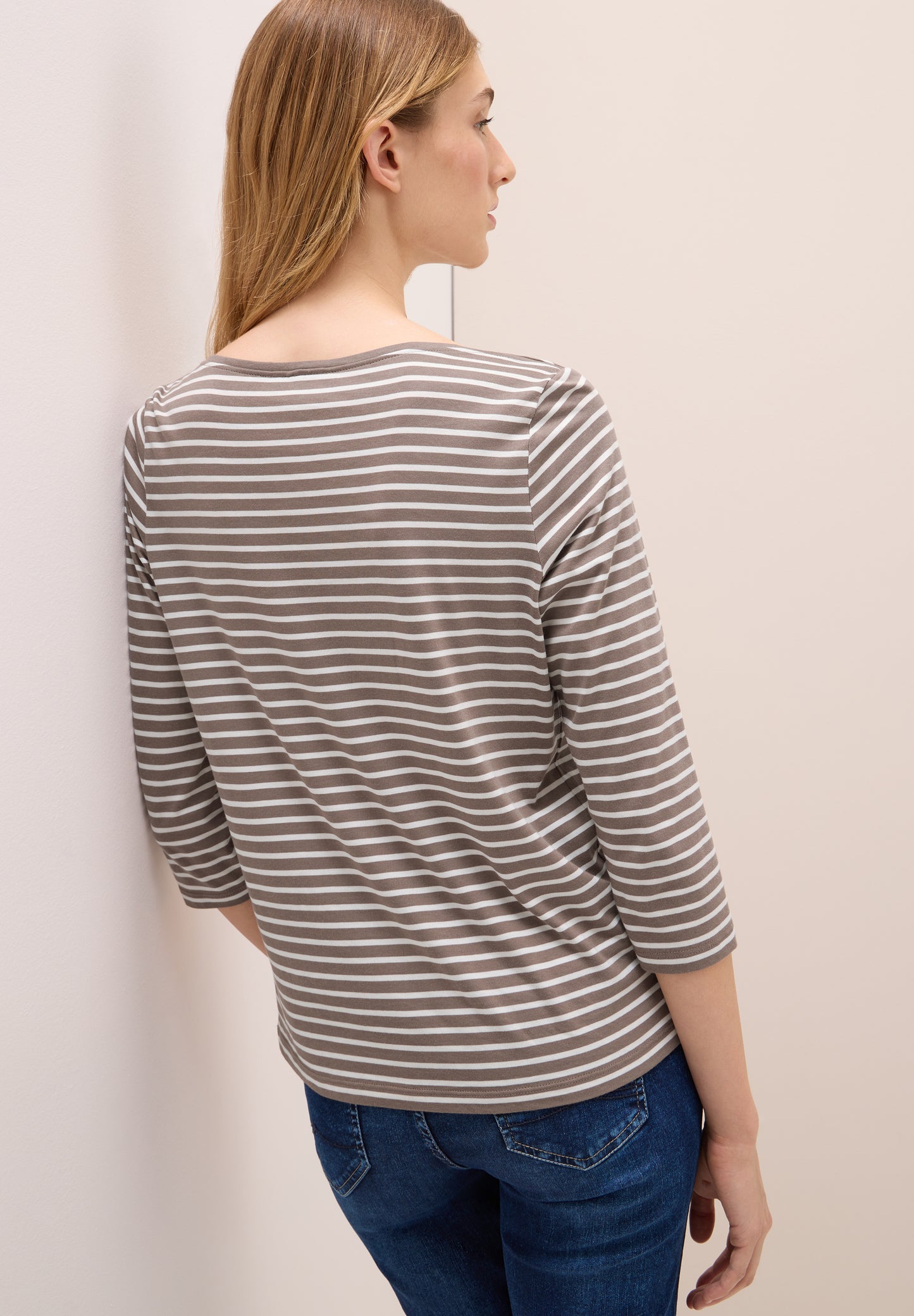 CECIL Gestreiftes Shirt - Farbe: cocoa taupe