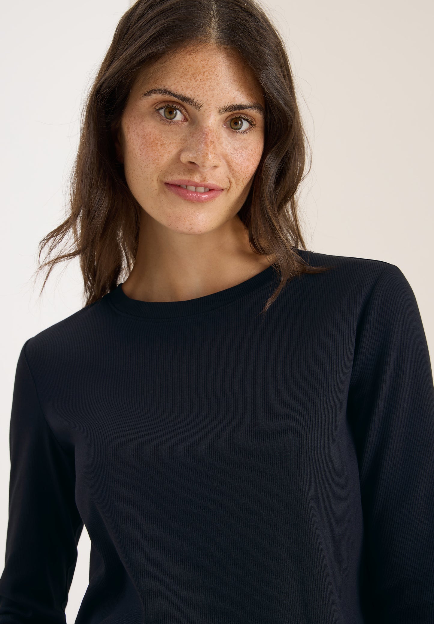 CECIL Shirt mit Rippstruktur - Farbe: urban dark blue