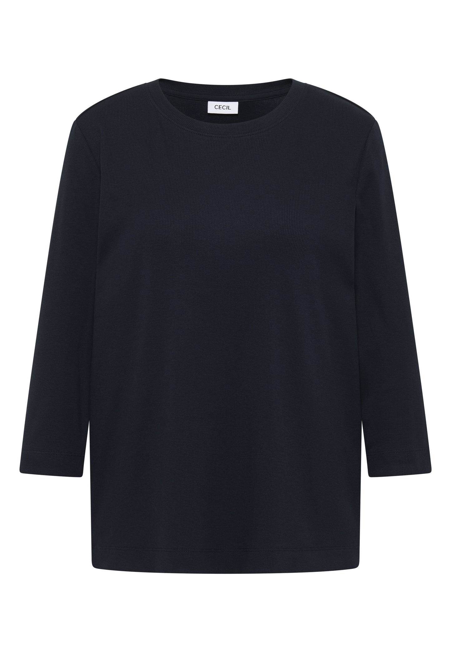 CECIL Shirt mit Rippstruktur - Farbe: urban dark blue