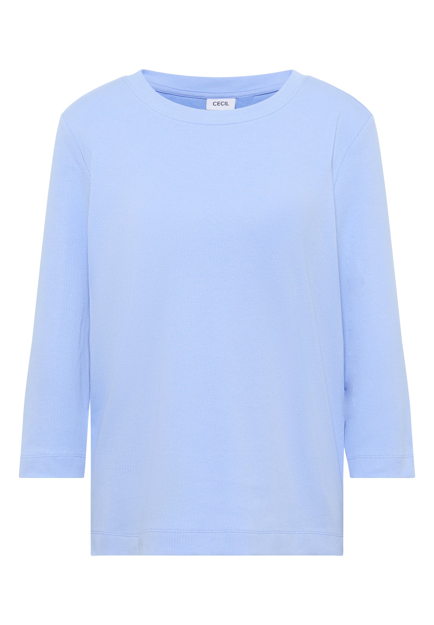 CECIL Shirt mit Rippstruktur - Farbe: sporty light blue