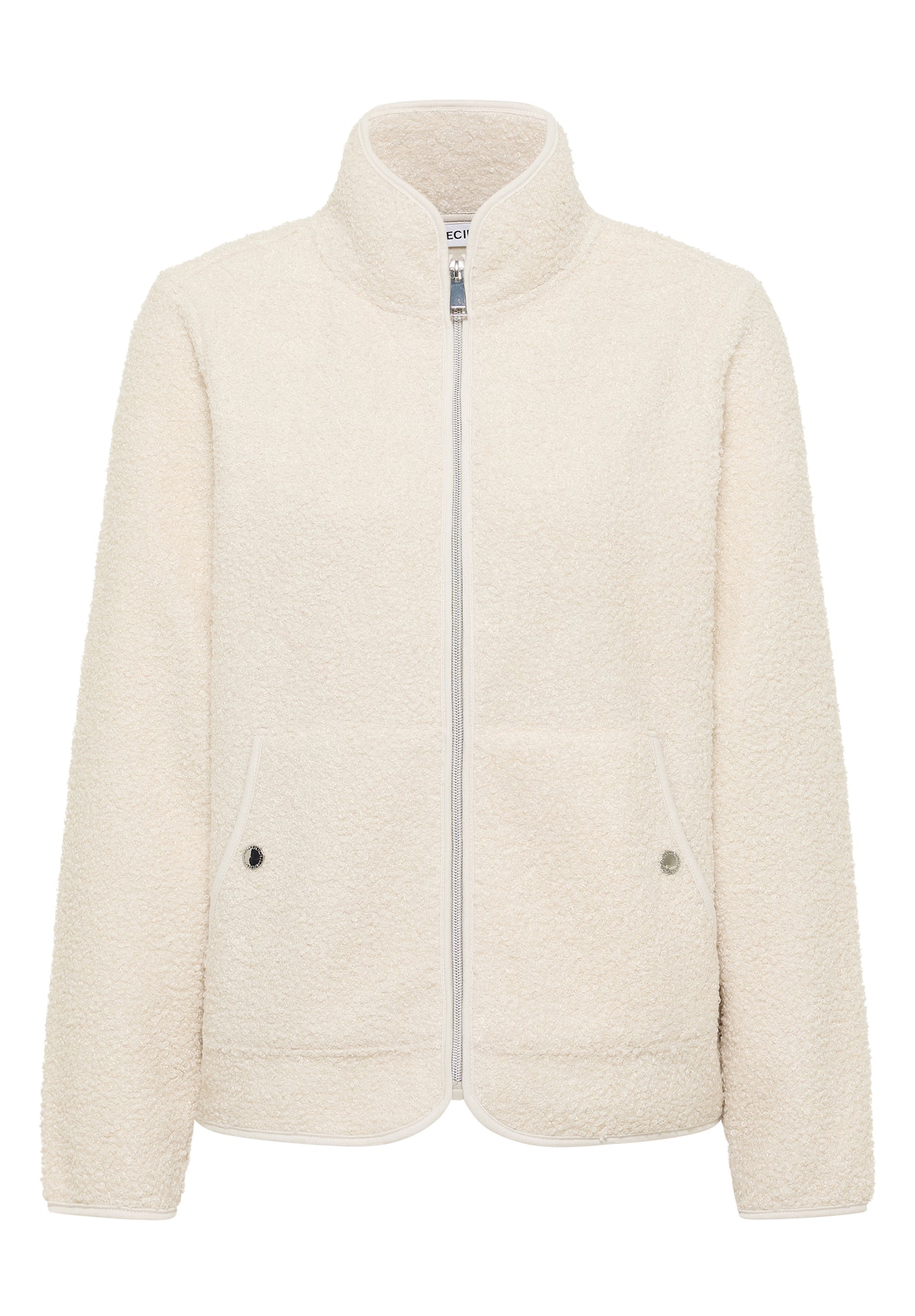 CECIL Softe Jacke mit Zipper - Farbe: teddy vanilla white