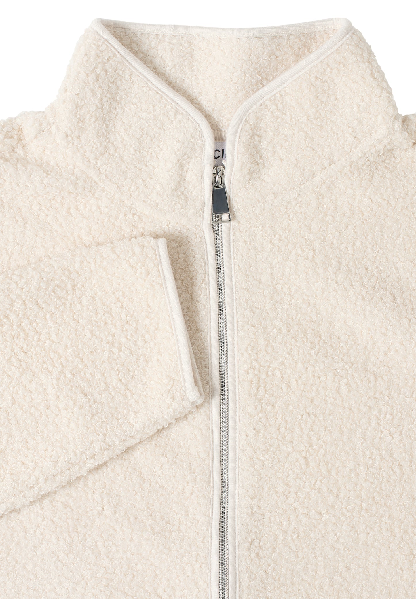 CECIL Softe Jacke mit Zipper - Farbe: teddy vanilla white