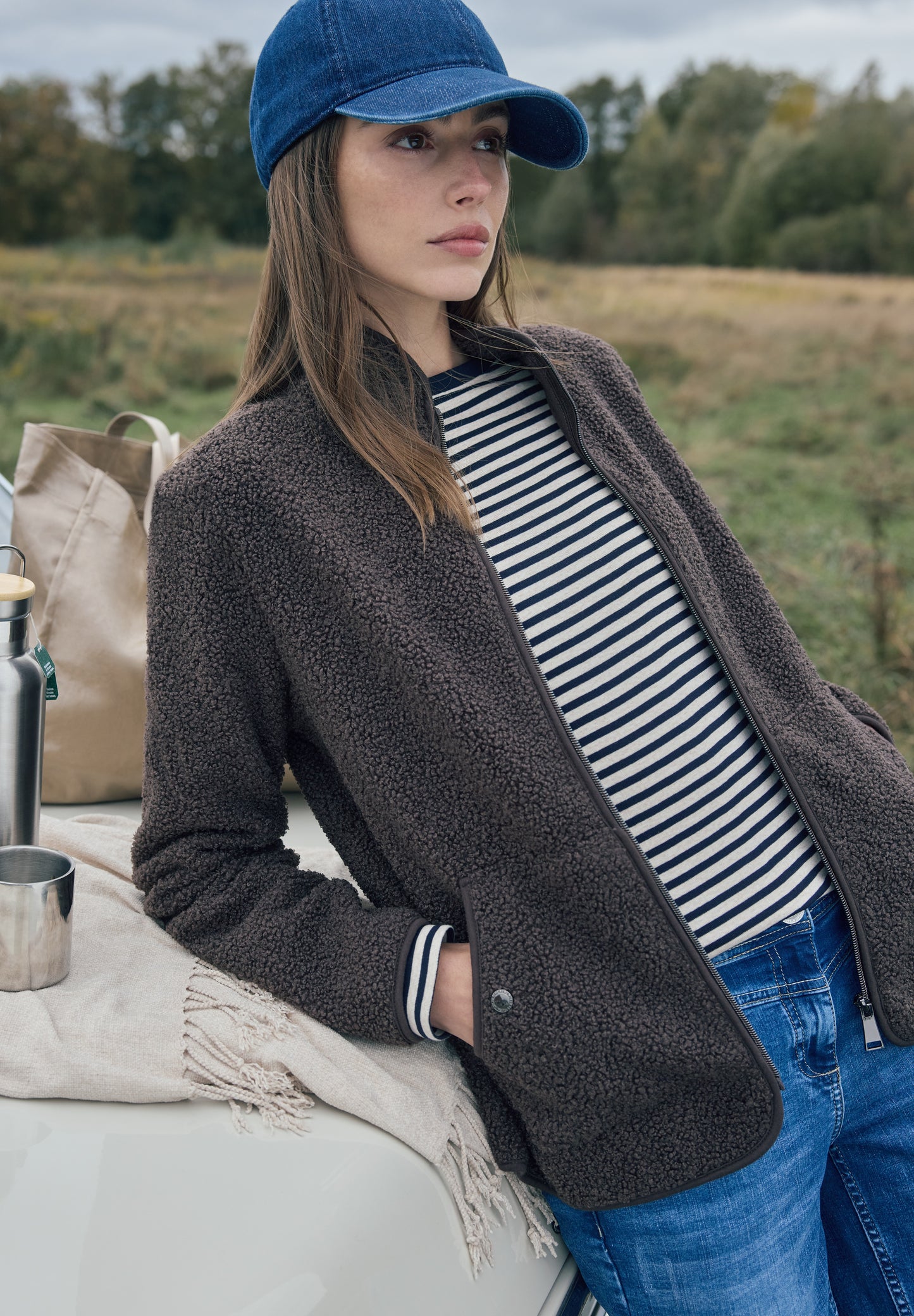 CECIL - Softe Jacke mit Zipper - Farbe: macchiato brown