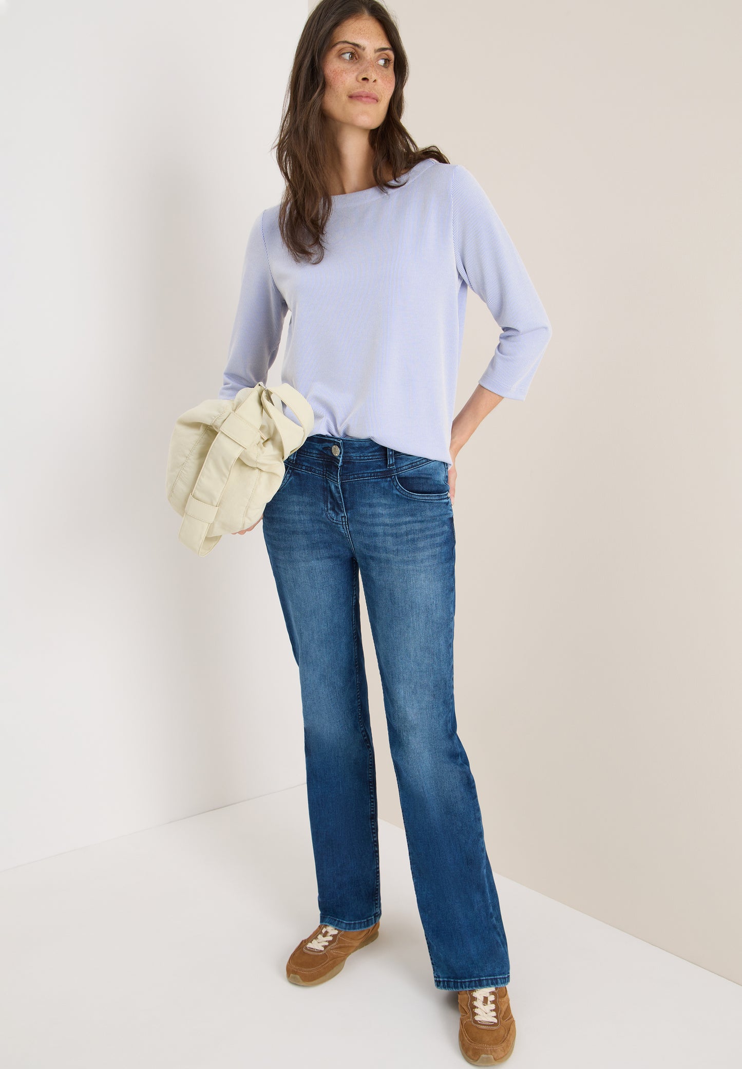 CECIL Gestreiftes Shirt - Farbe: mountain river blue