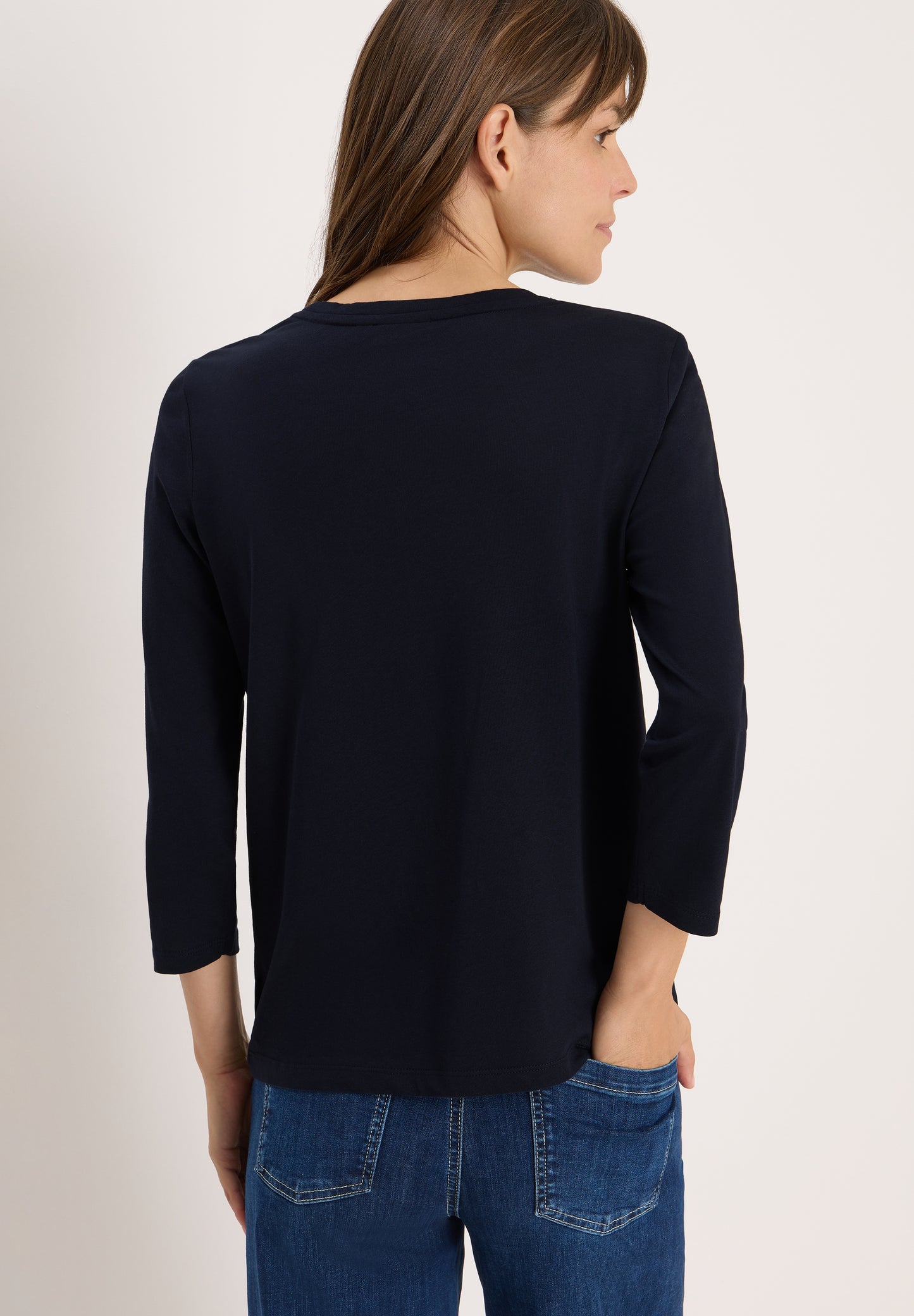 CECIL Shirt mit Schmucksteinen - Farbe: urban dark blue