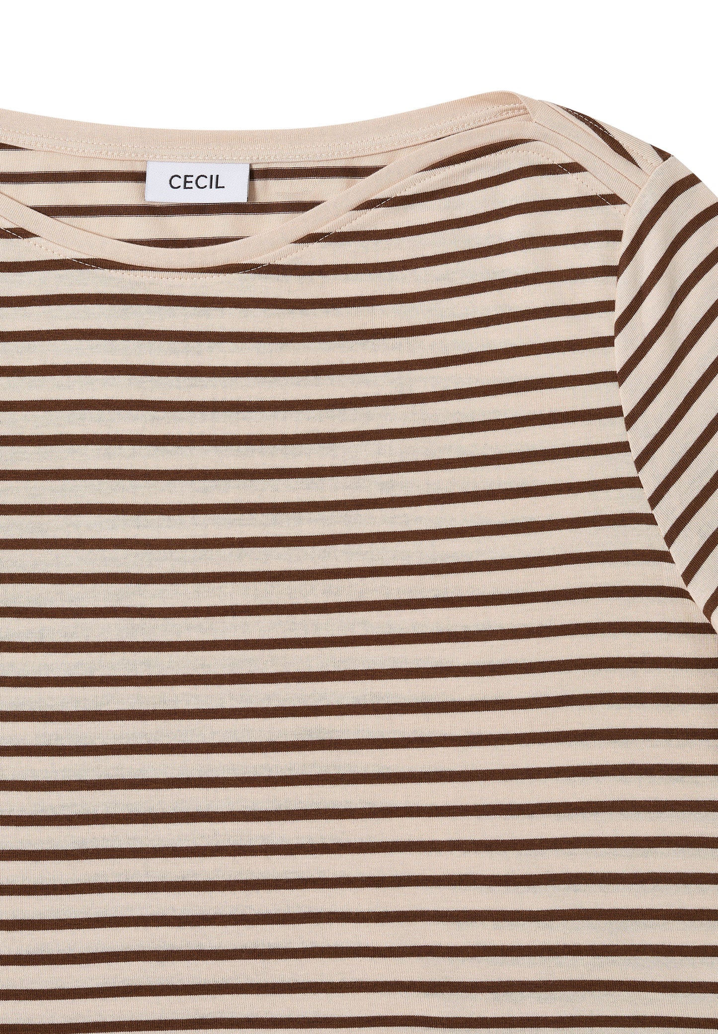 CECIL Gestreiftes Shirt - Farbe: oat milk beige