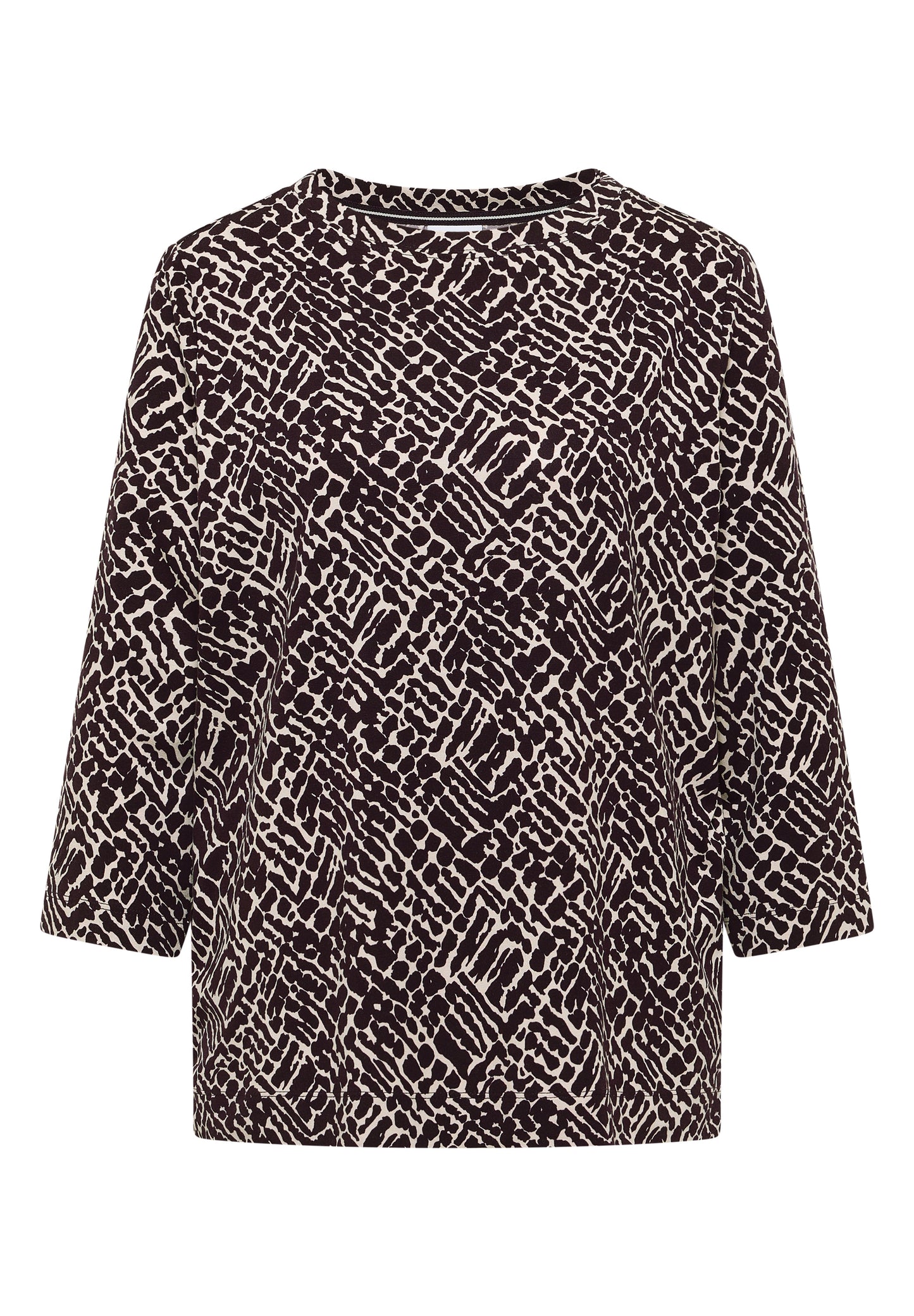 CECIL Shirt mit Minimal Print - Farbe: eggplant red