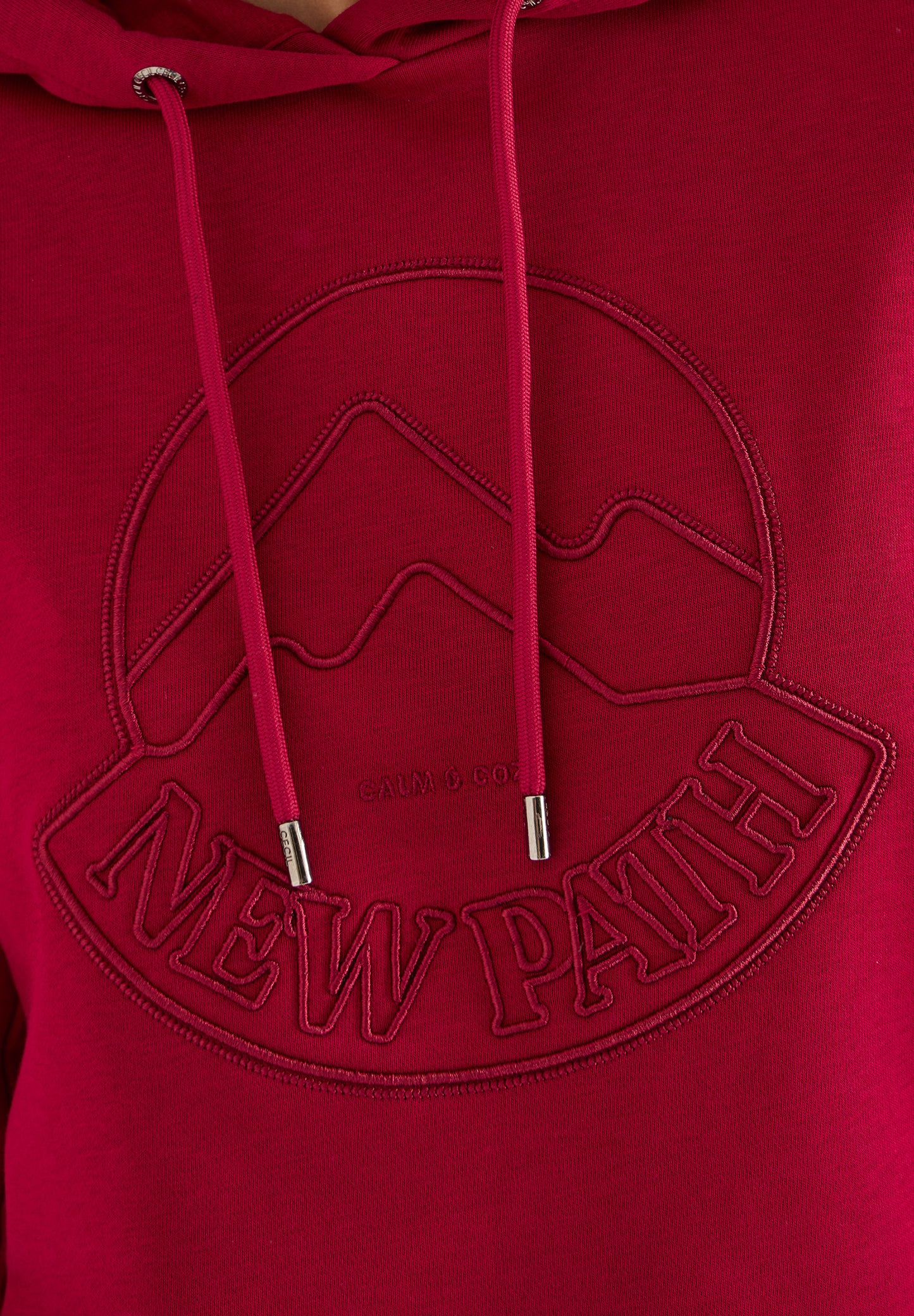 CECIL Kapuzenshirt mit Stickerei - Farbe: beaujolais red