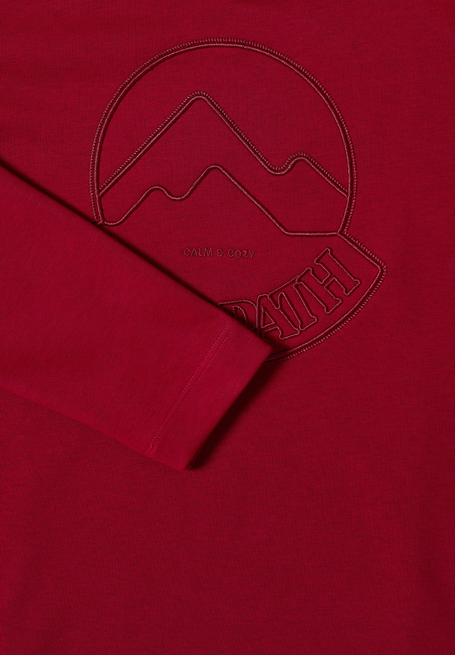 CECIL Kapuzenshirt mit Stickerei - Farbe: beaujolais red