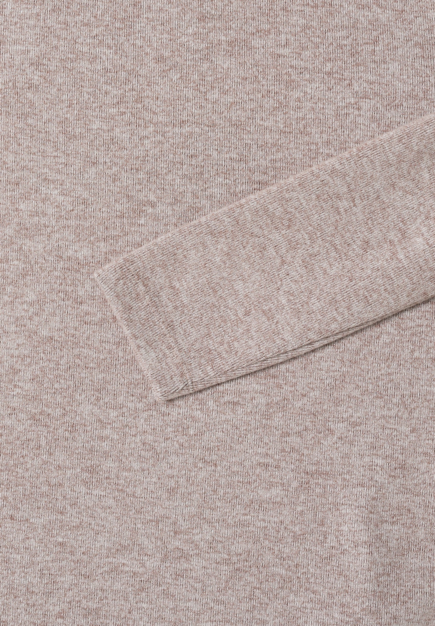 CECIL Funnelneck Melange Rippshirt - Farbe: chocolate mousse melange