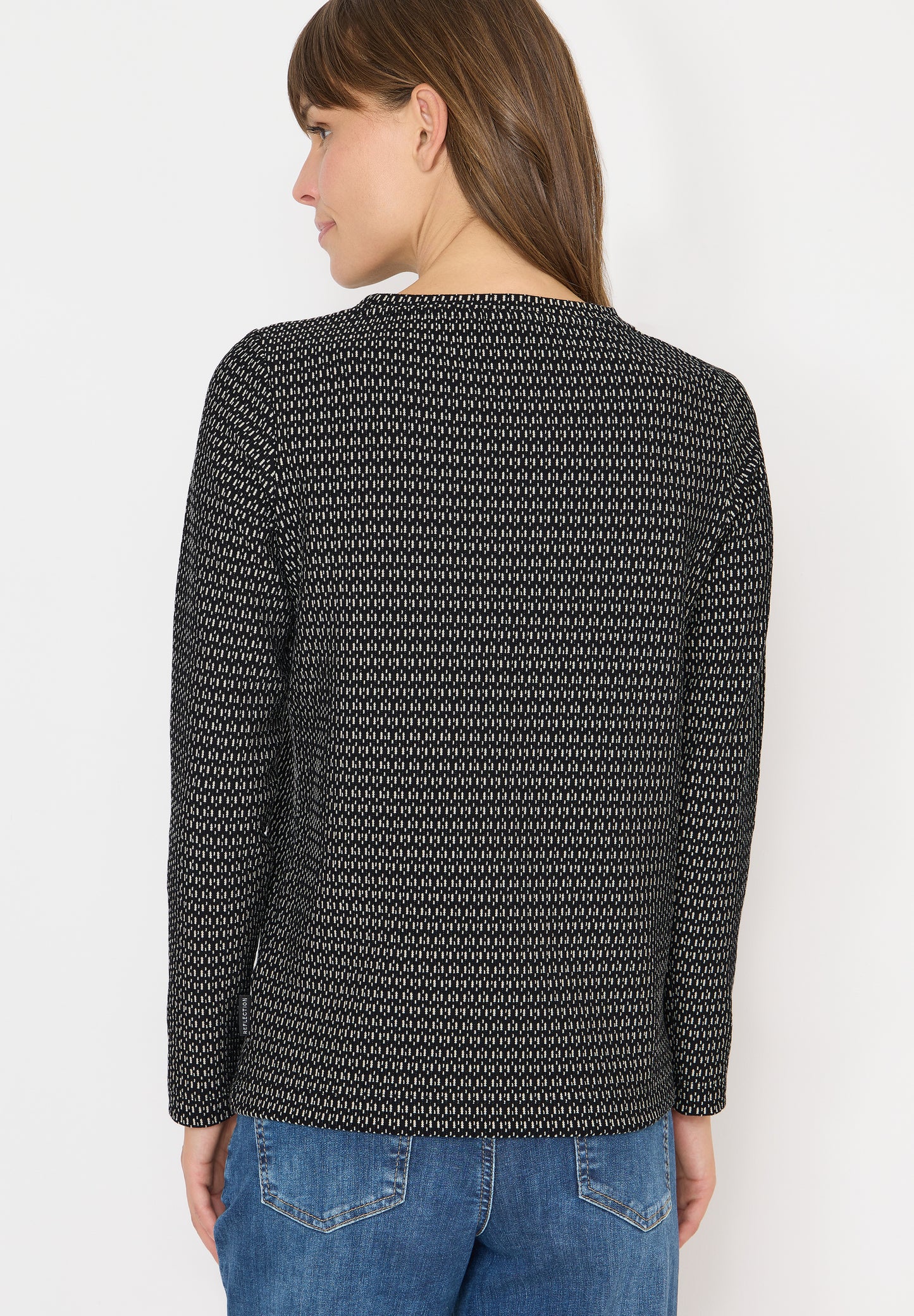 CECIL Two-Tone Strukturshirt - Farbe: Black