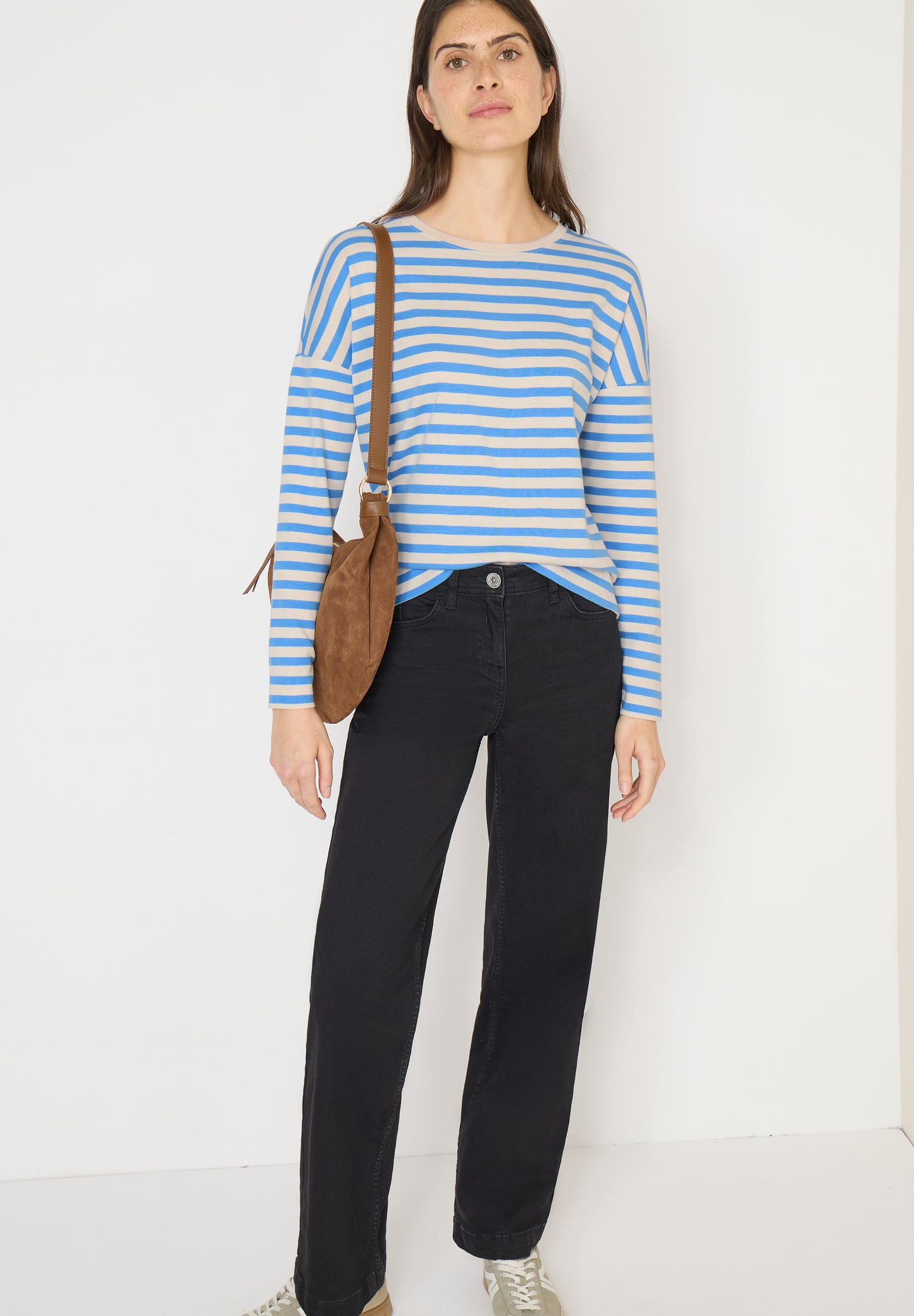 CECIL - Gestreiftes Shirt - Farbe: fountain blue