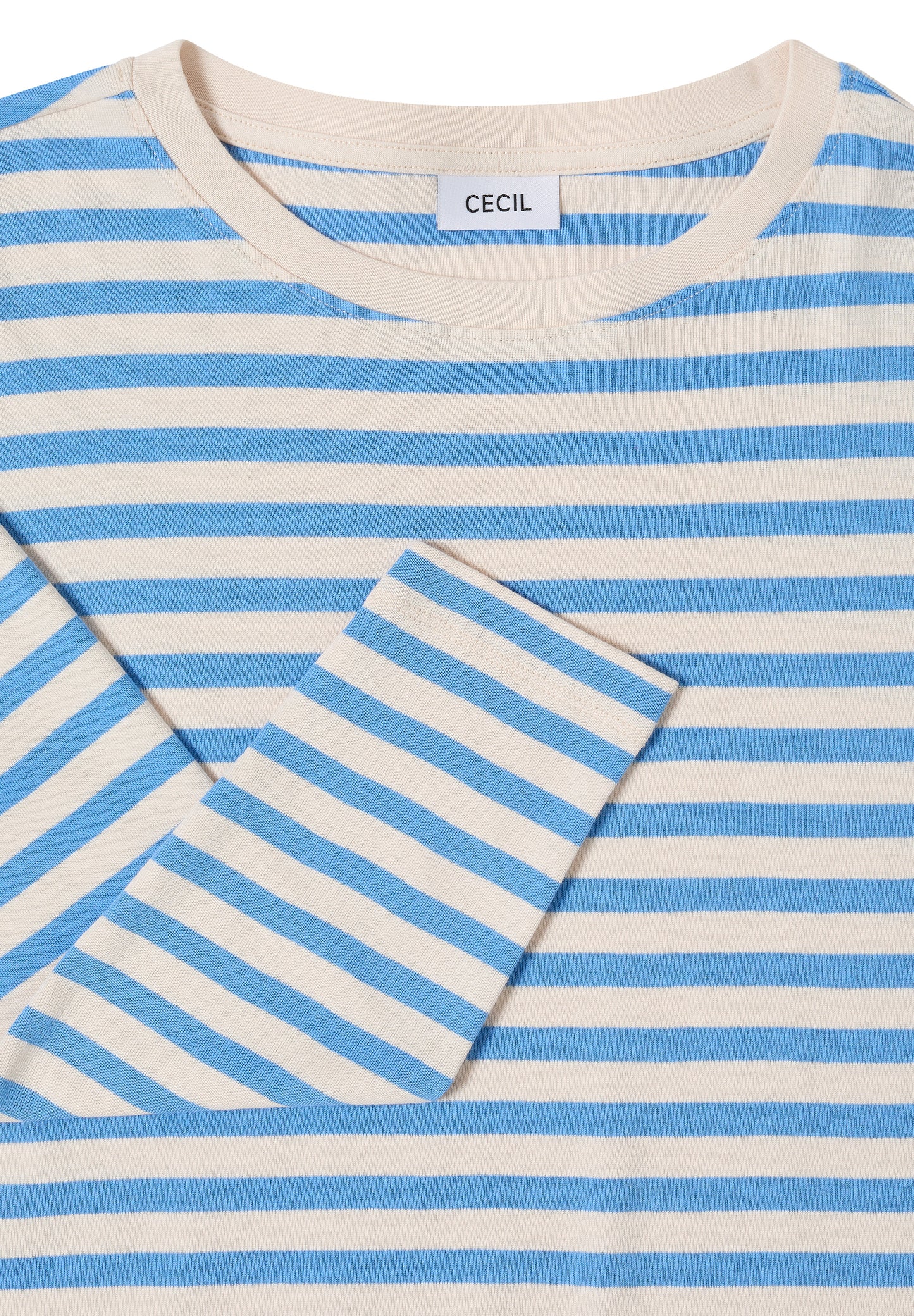 CECIL - Gestreiftes Shirt - Farbe: fountain blue