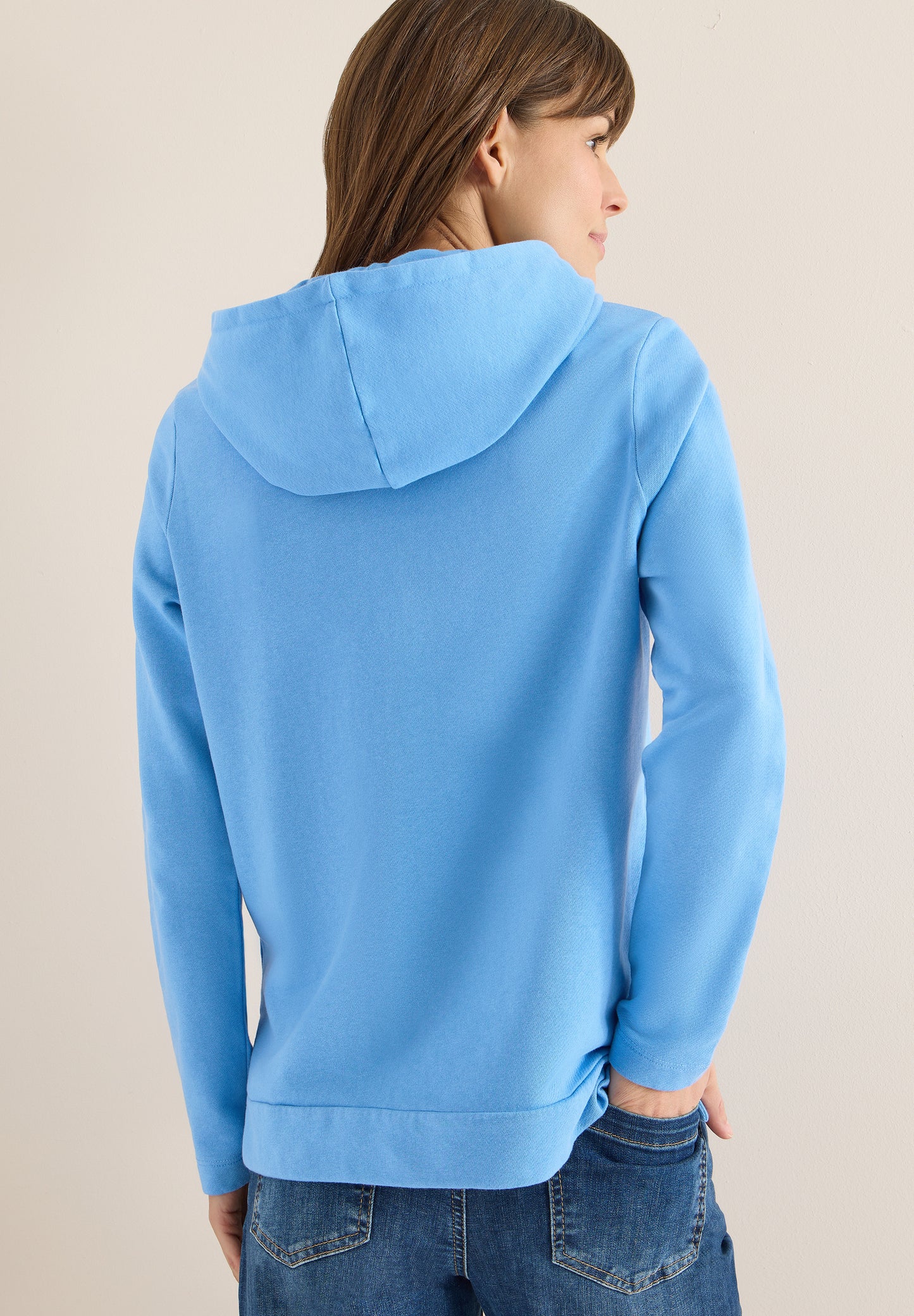 CECIL - Hoodie mit Schmucksteinen - Farbe: fountain blue