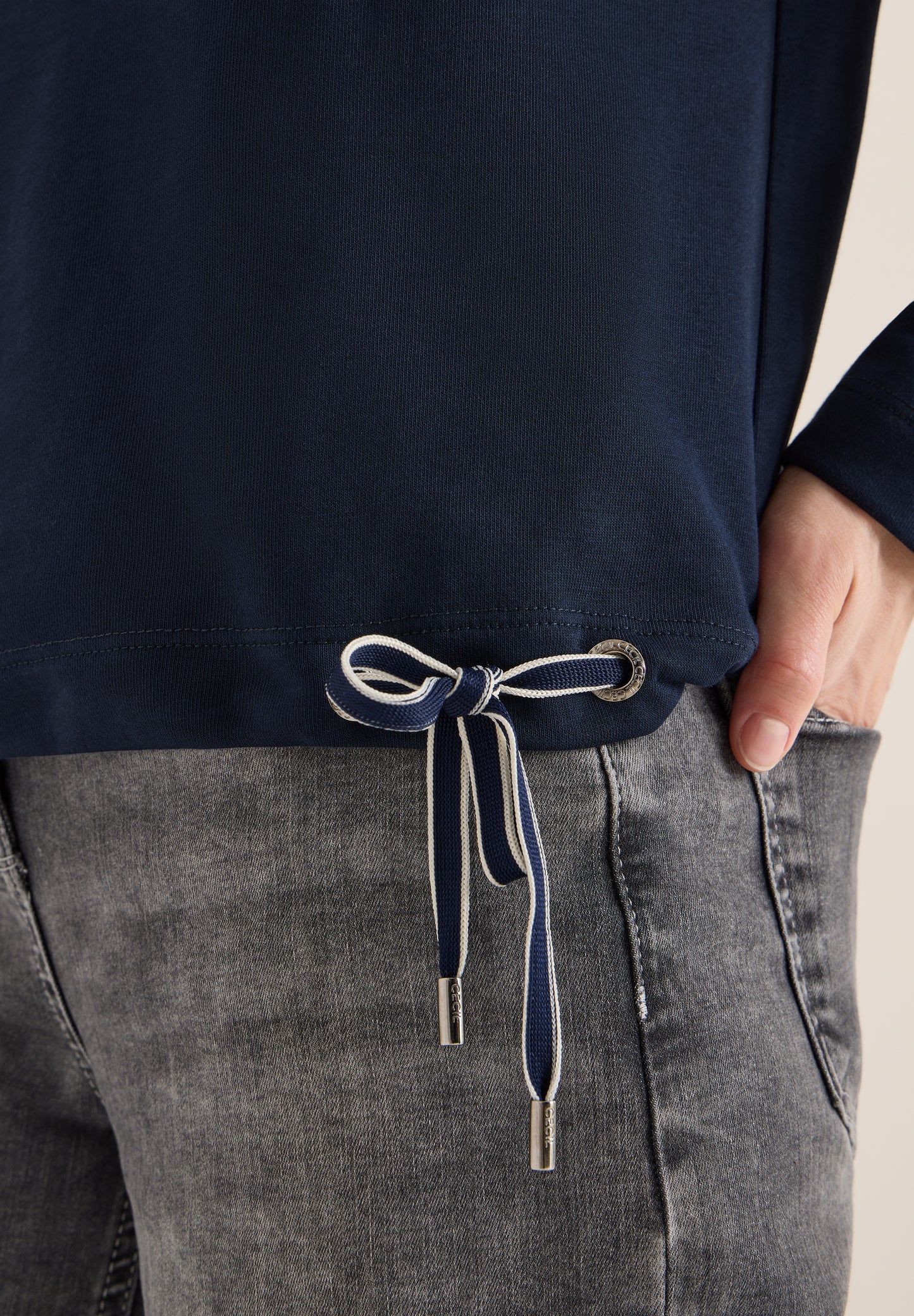 CECIL - Shirt mit Stickerei - Farbe: universal blue