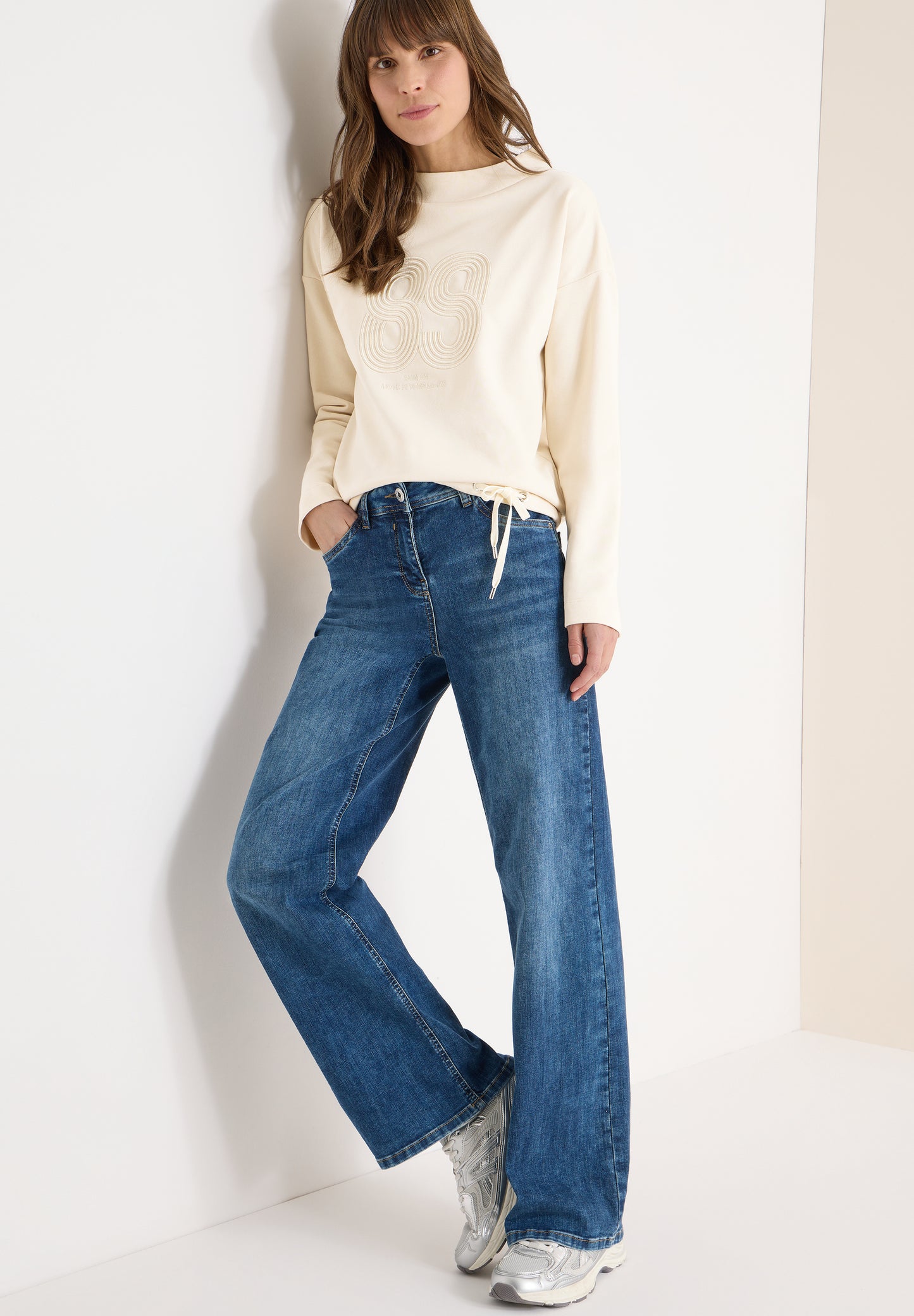 CECIL - Shirt mit Stickerei - Farbe: pearl beige