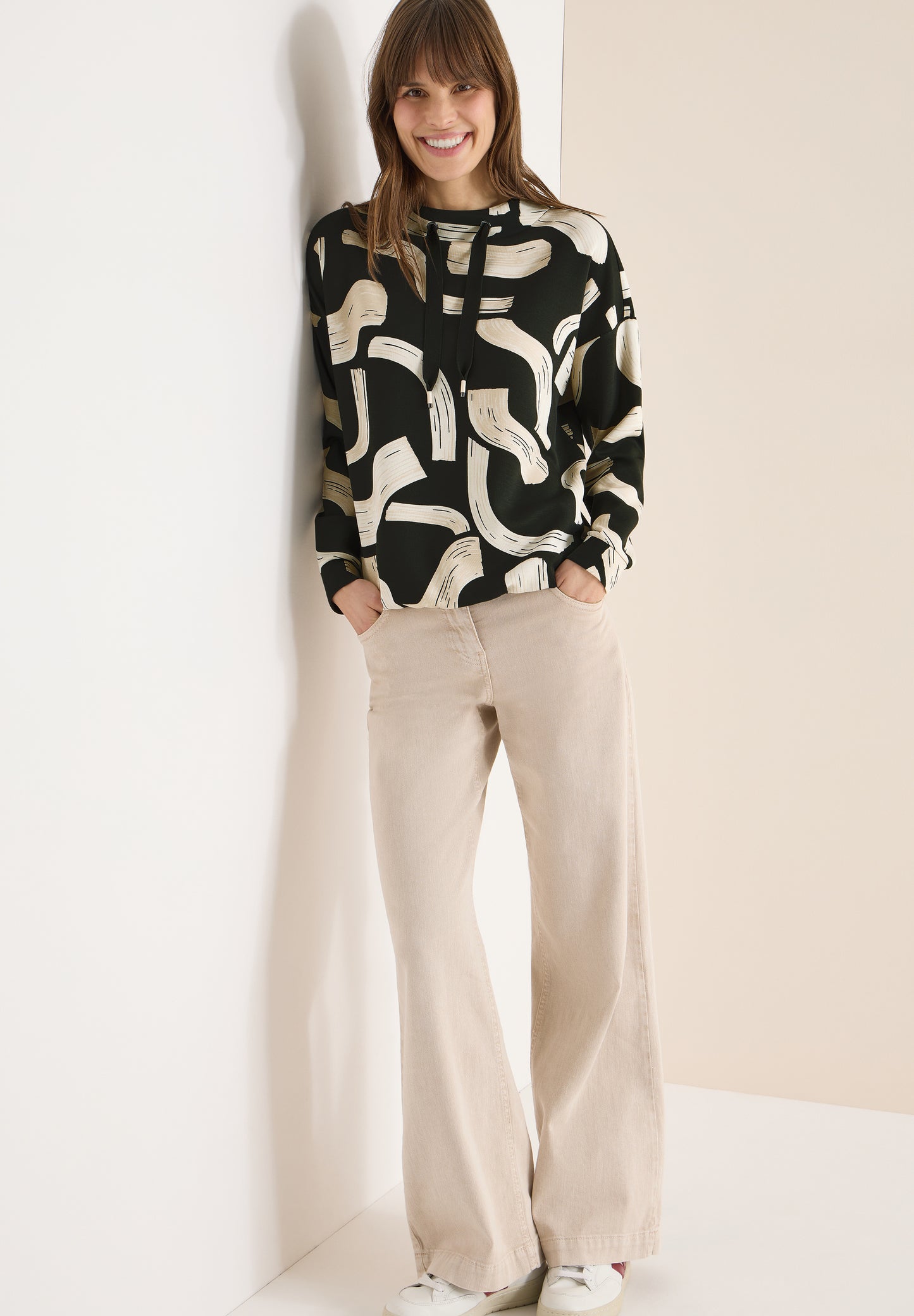 CECIL - Gemustertes Shirt - Farbe: raw khaki