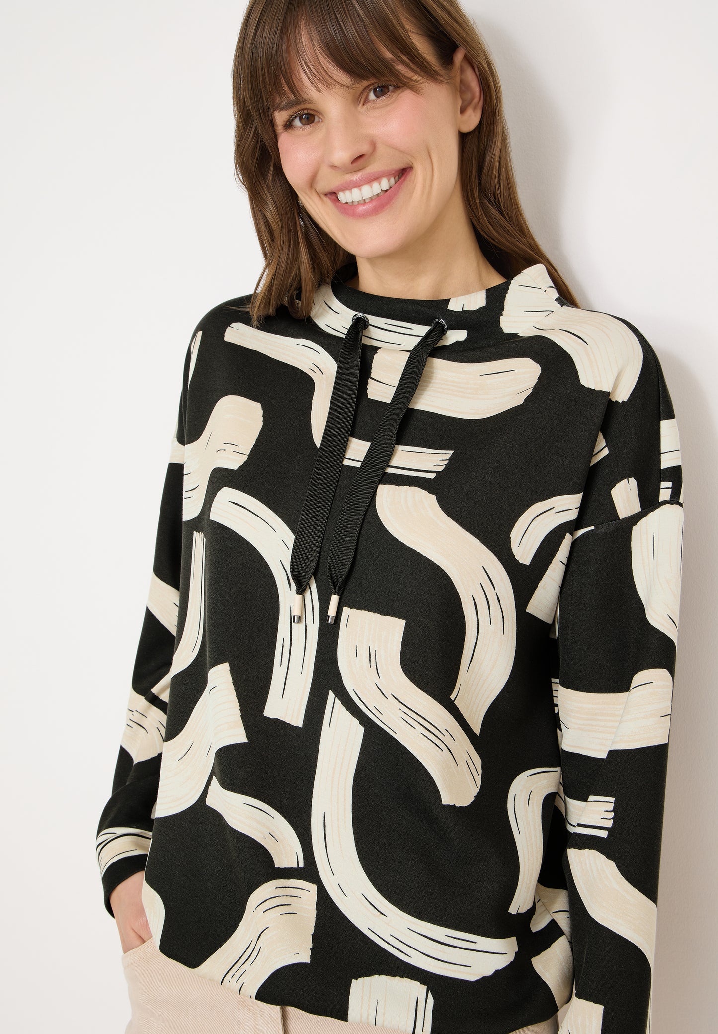 CECIL - Gemustertes Shirt - Farbe: raw khaki