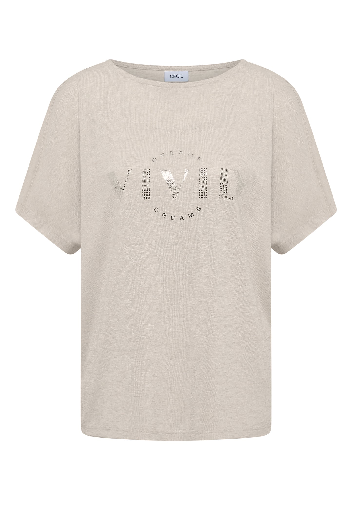 CECIL - Dropped Shoulder Shirt in Leinen-Optik - Farbe: Beige