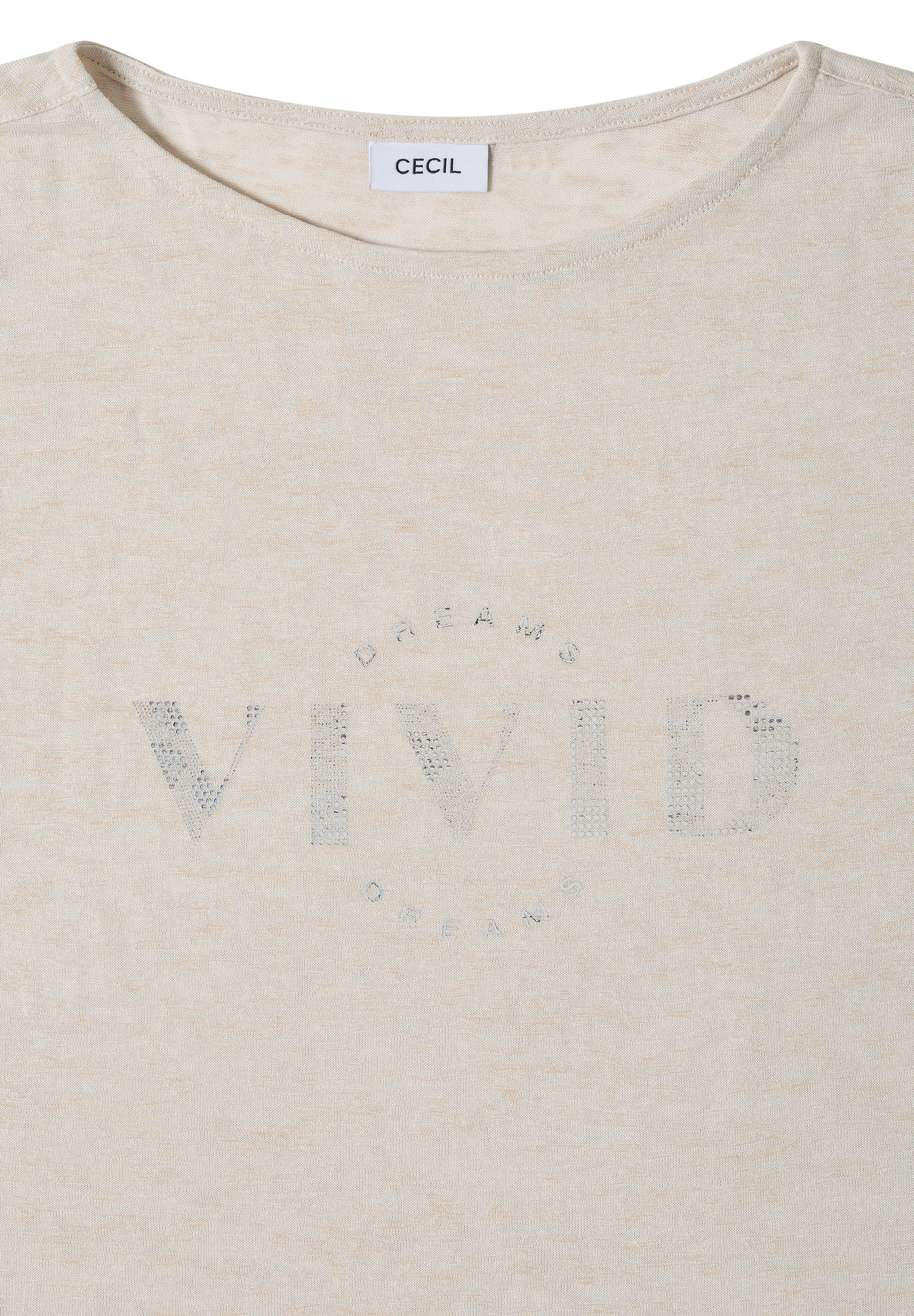 CECIL - Dropped Shoulder Shirt in Leinen-Optik - Farbe: Beige