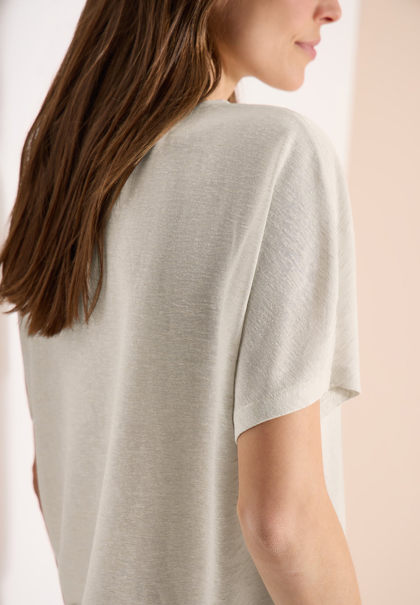 CECIL - Dropped Shoulder Shirt in Leinen-Optik - Farbe: Beige