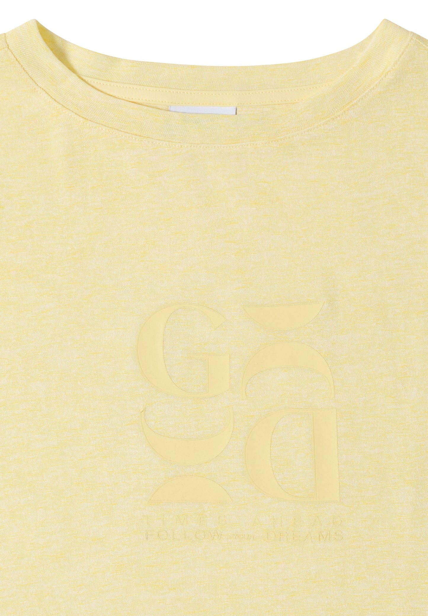 CECIL - T-Shirt in Leinen-Optik mit Print - Farbe: butter yellow
