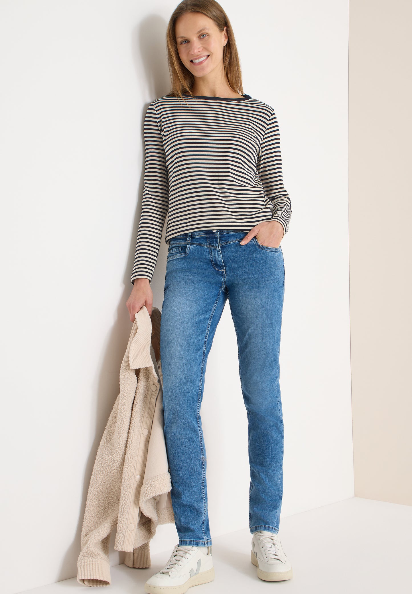 CECIL - Gestreiftes Shirt - Farbe: universal blue