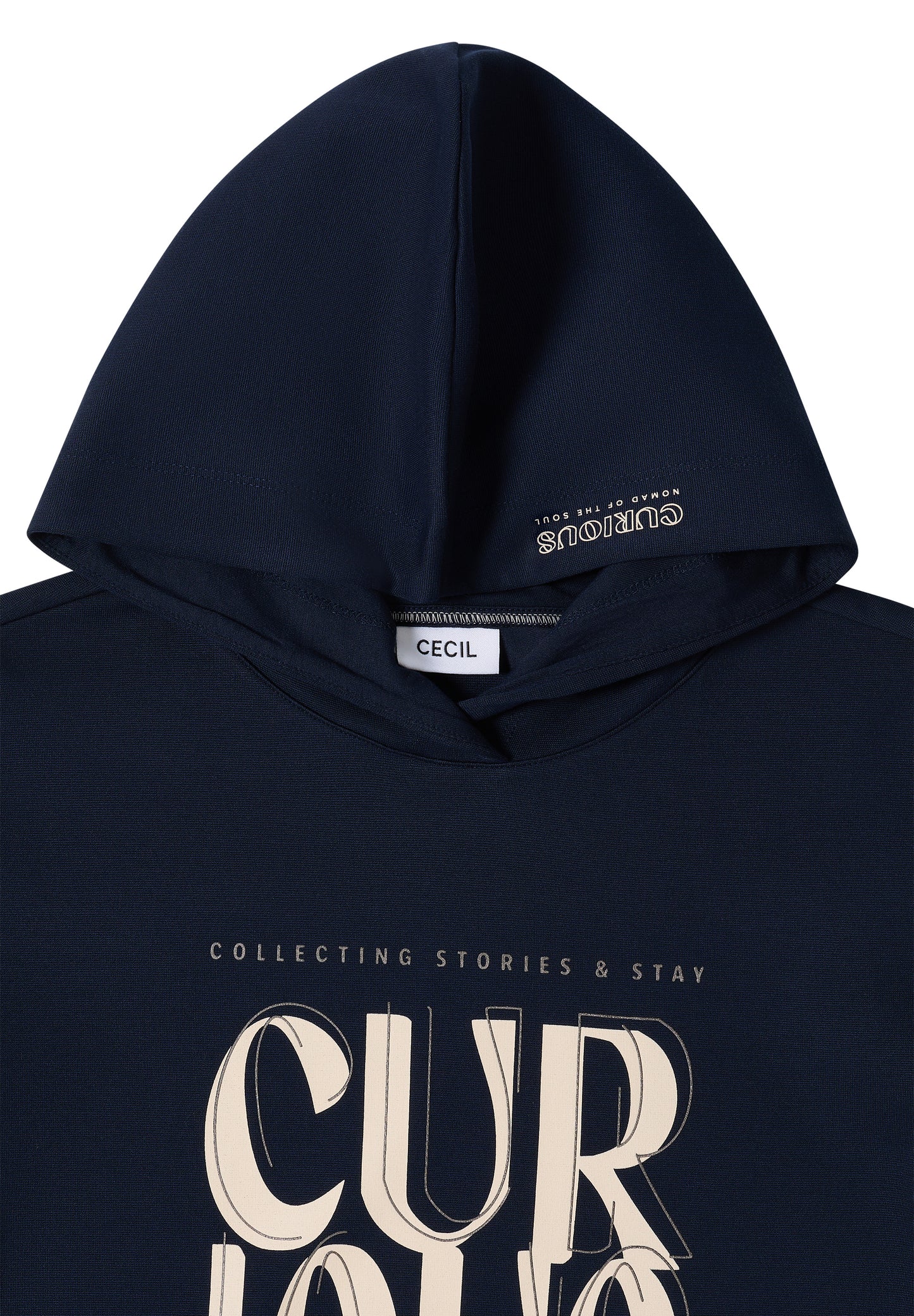 CECIL - Hoodie Shirt mit Print - Farbe: universal blue