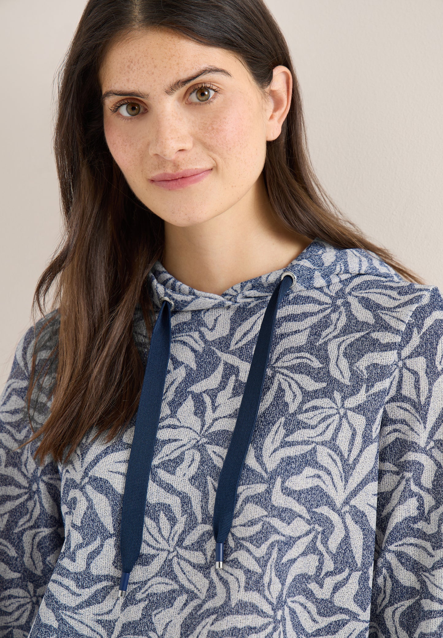 CECIL - 3/4-Arm Shirt mit floralem Print - Farbe: sporty denim blue