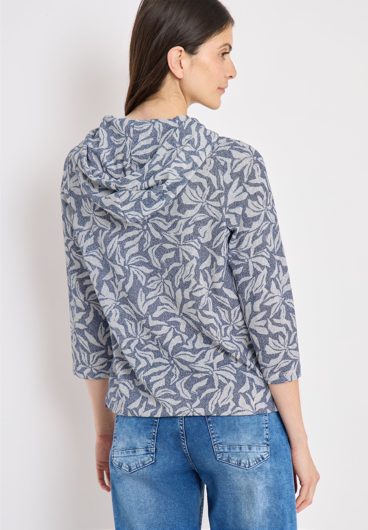 CECIL - 3/4-Arm Shirt mit floralem Print - Farbe: sporty denim blue