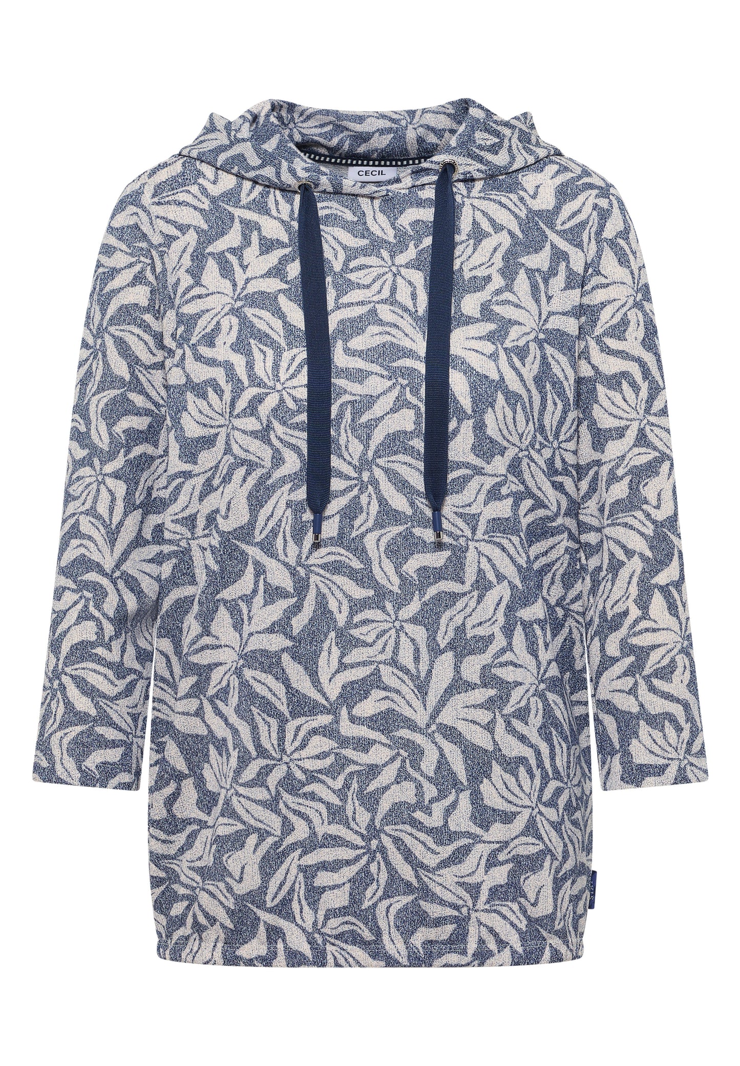 CECIL - 3/4-Arm Shirt mit floralem Print - Farbe: sporty denim blue