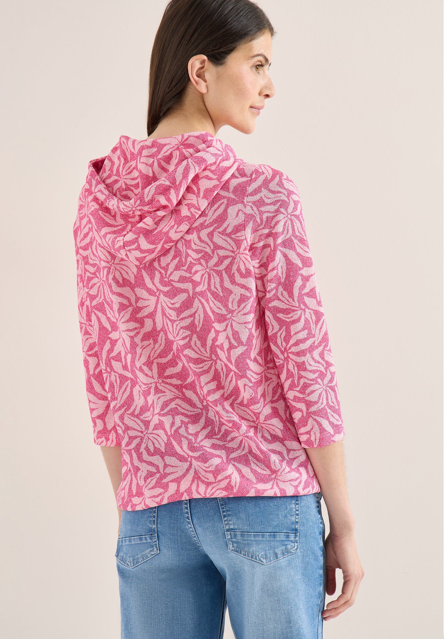 CECIL - 3/4-Arm Shirt mit floralem Print - Farbe: beetroot pink