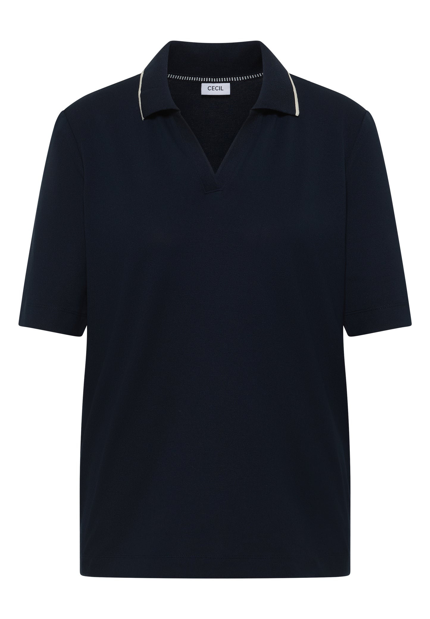 CECIL - Kurzarm Poloshirt - Farbe: universal blue